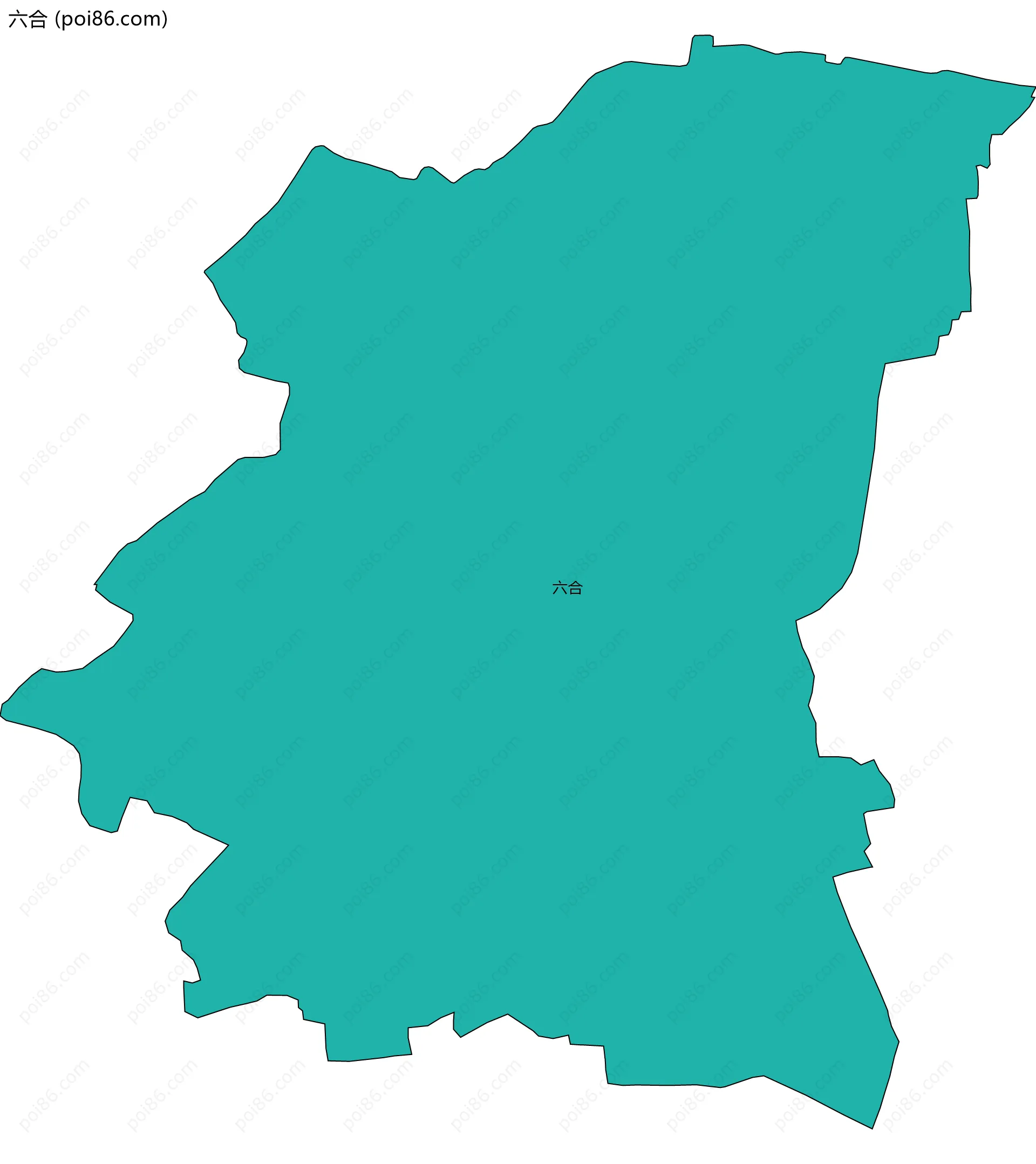 六合边界地图