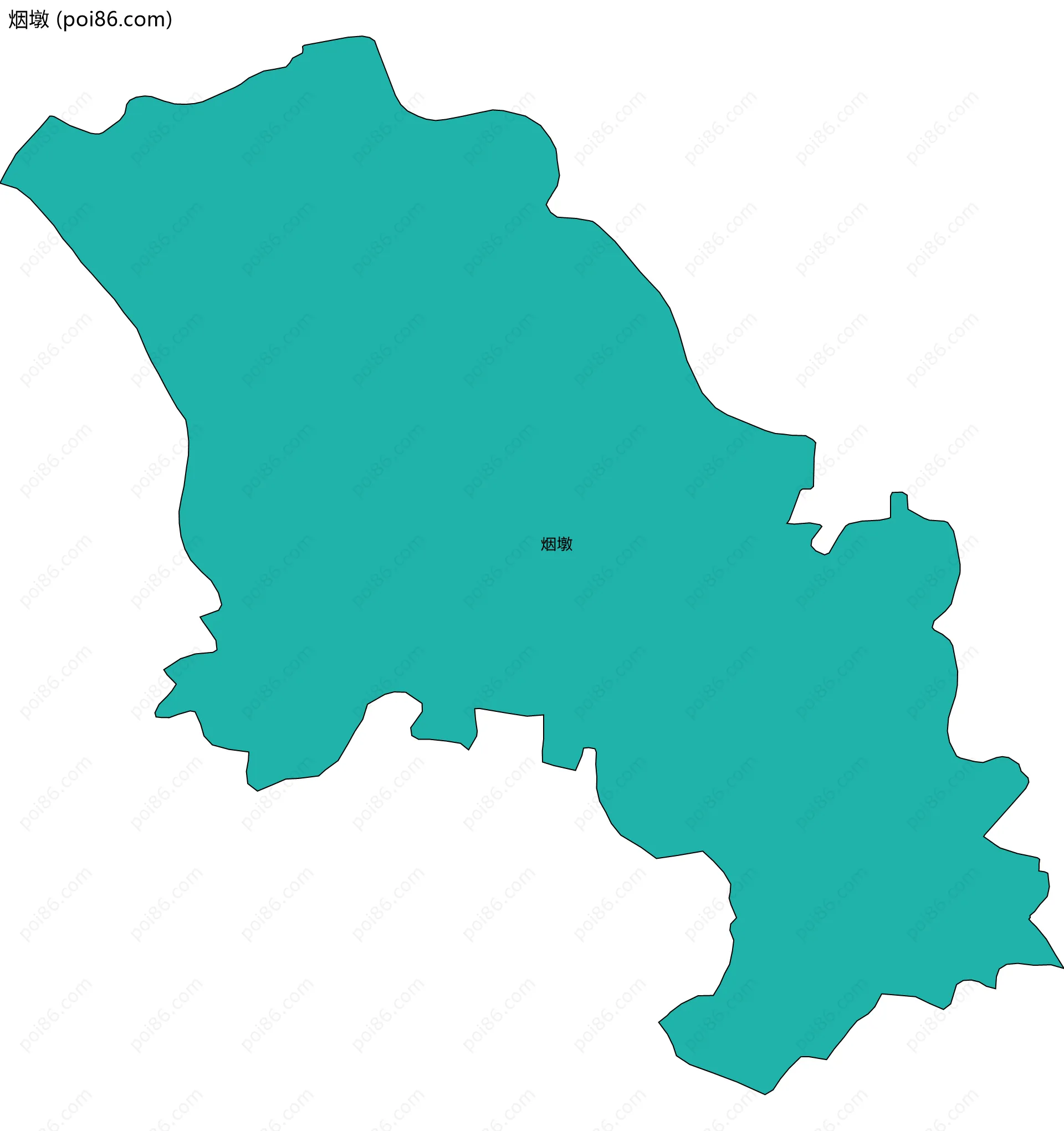 烟墩边界地图