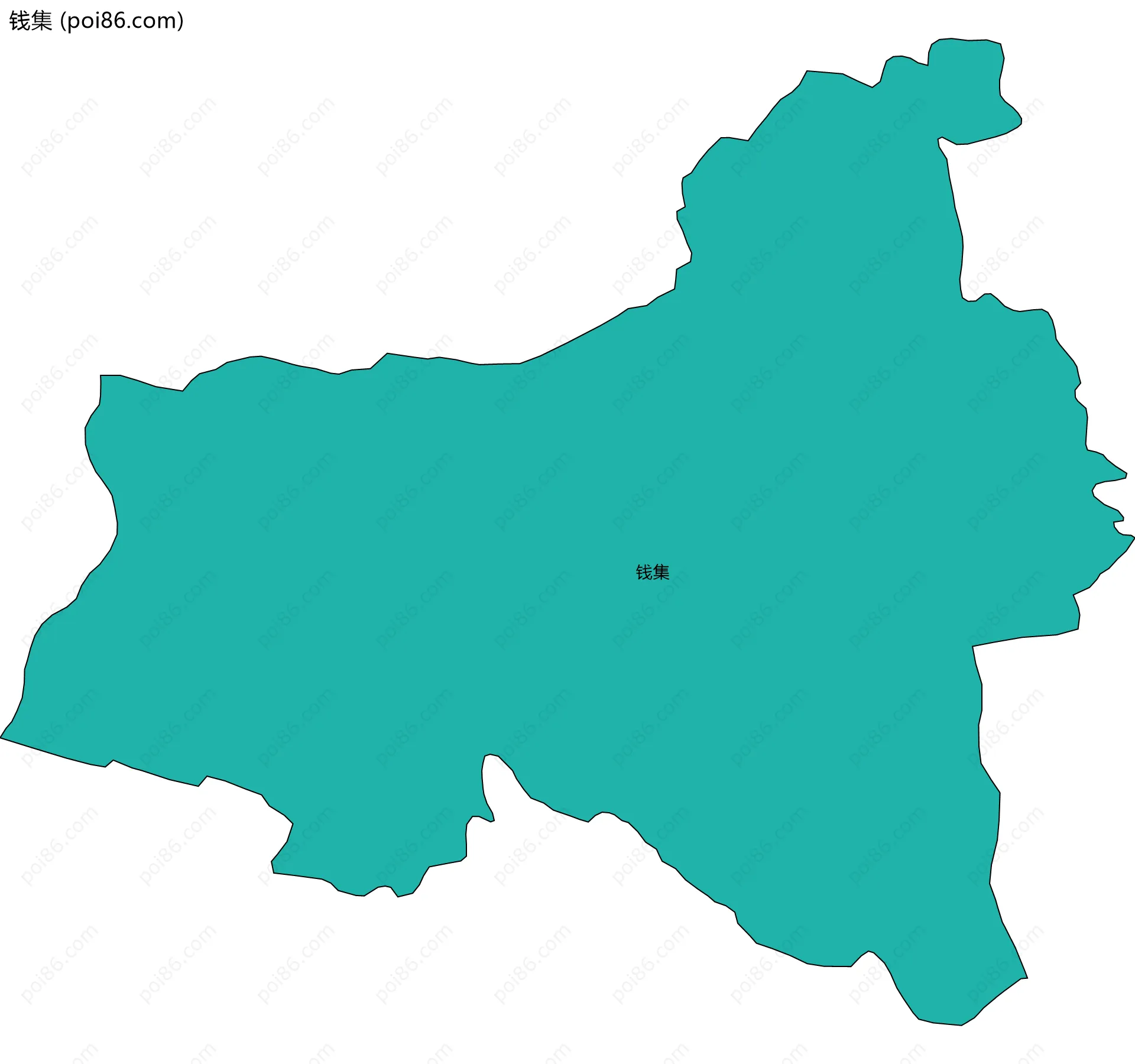 钱集边界地图