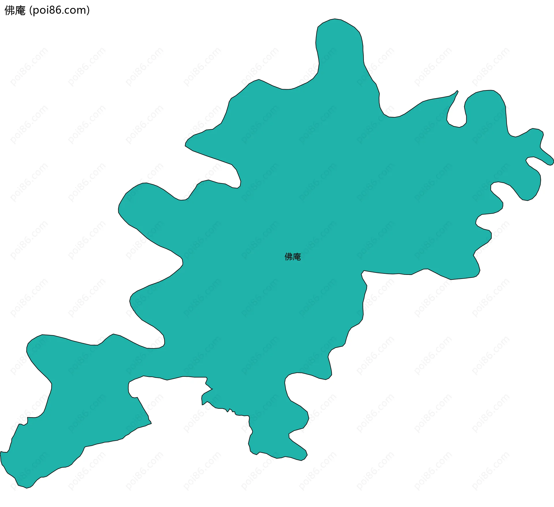 佛庵边界地图