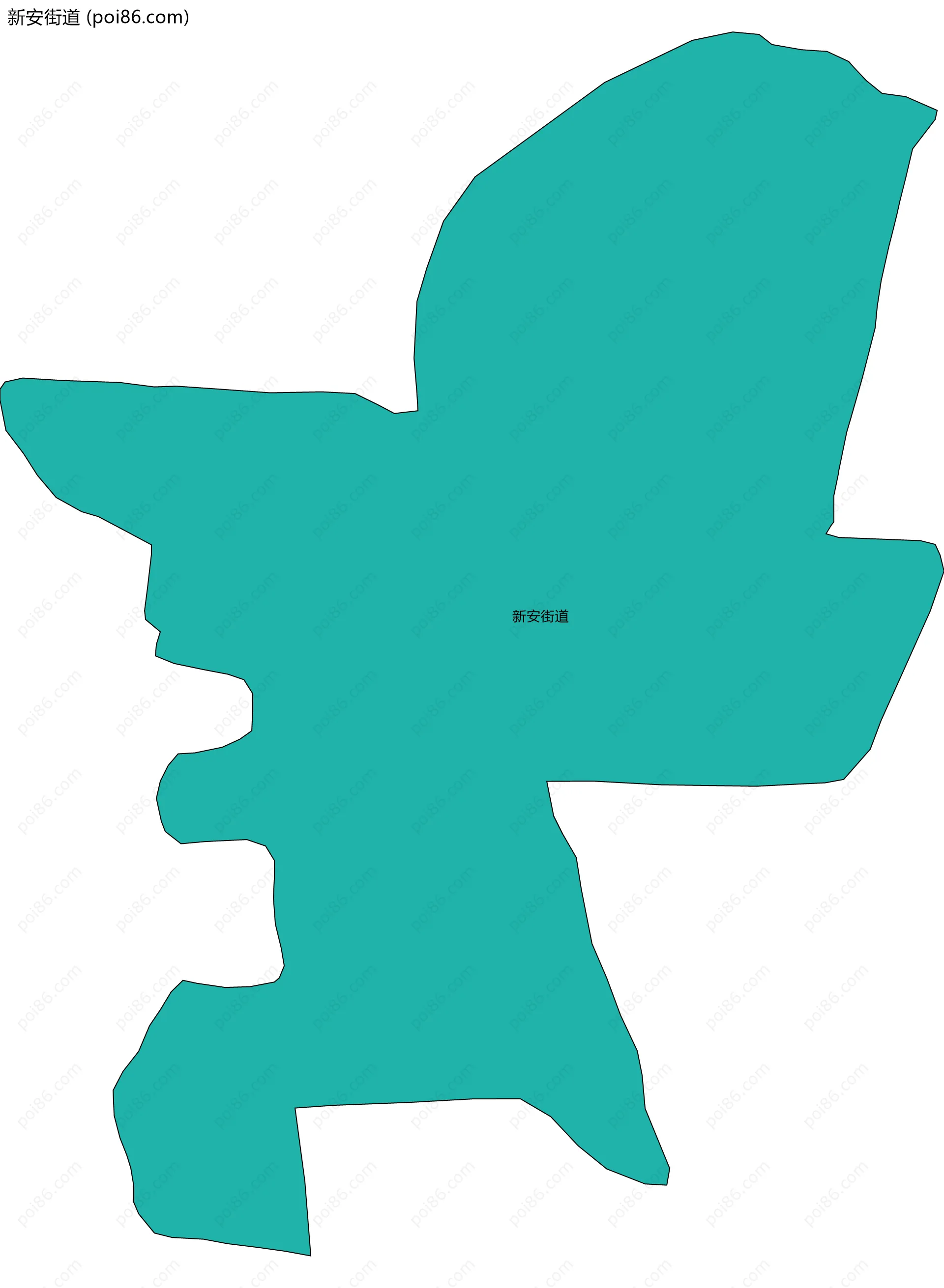 新安街道边界地图