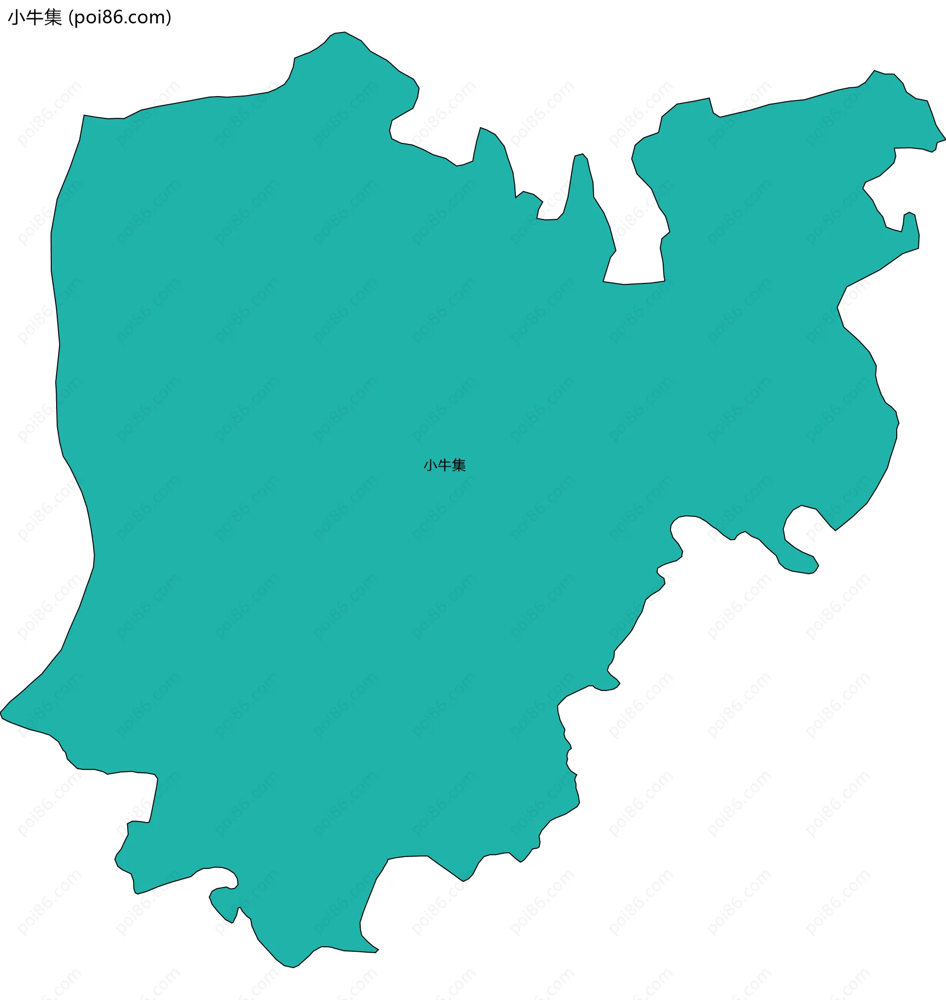 小牛集边界地图