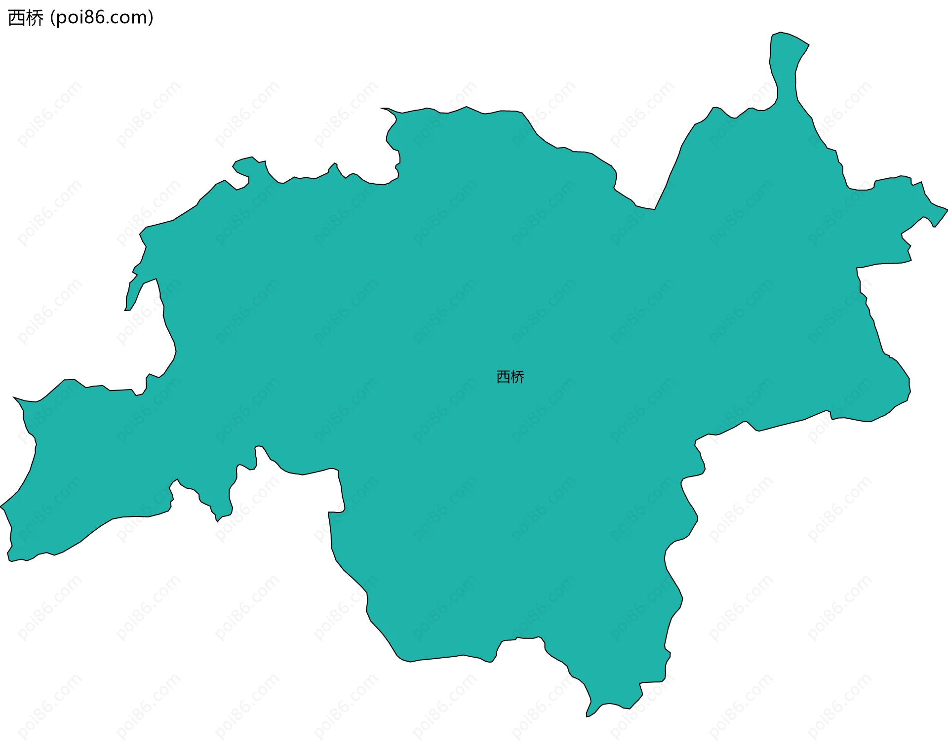 西桥边界地图