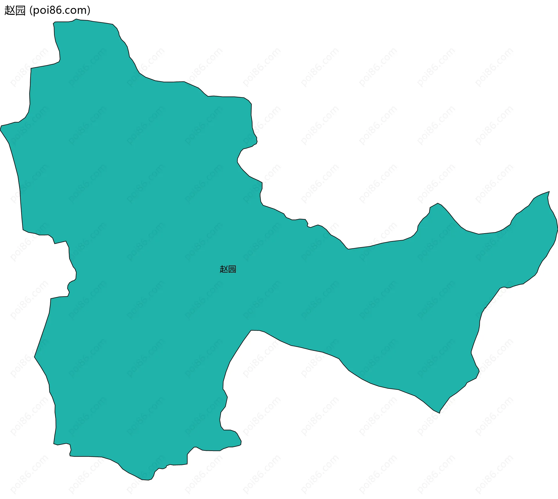 赵园边界地图
