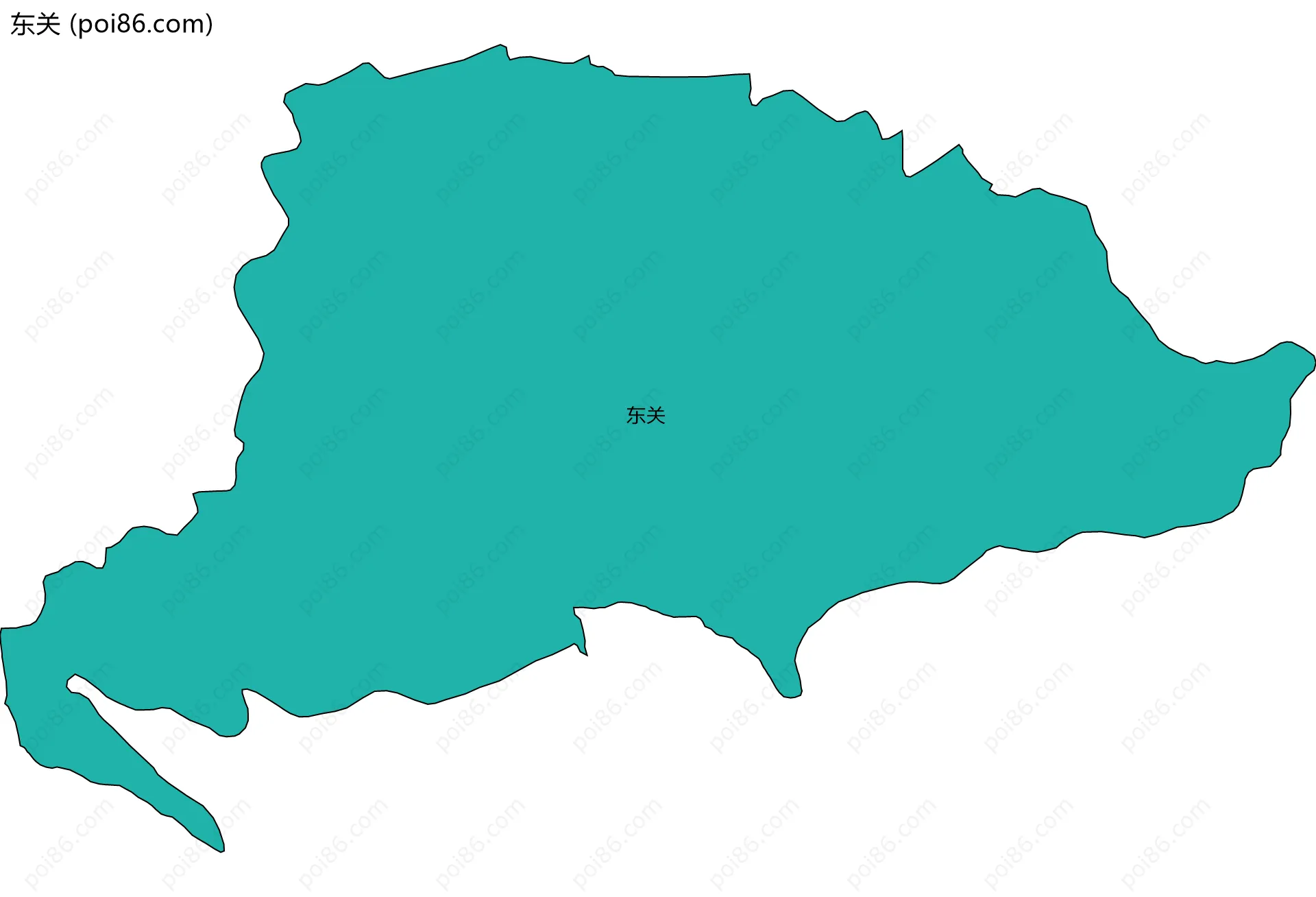 东关边界地图