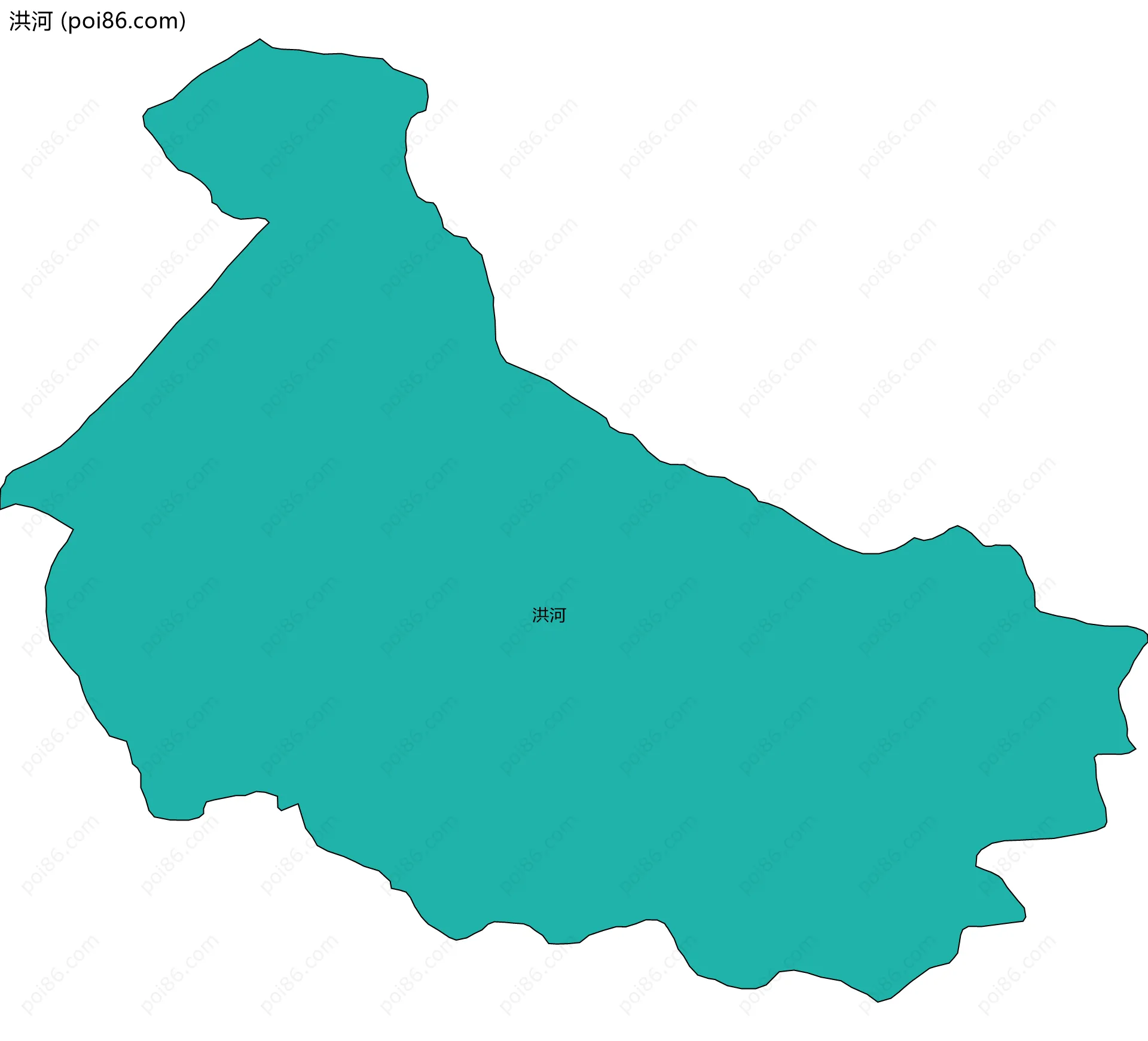 洪河边界地图