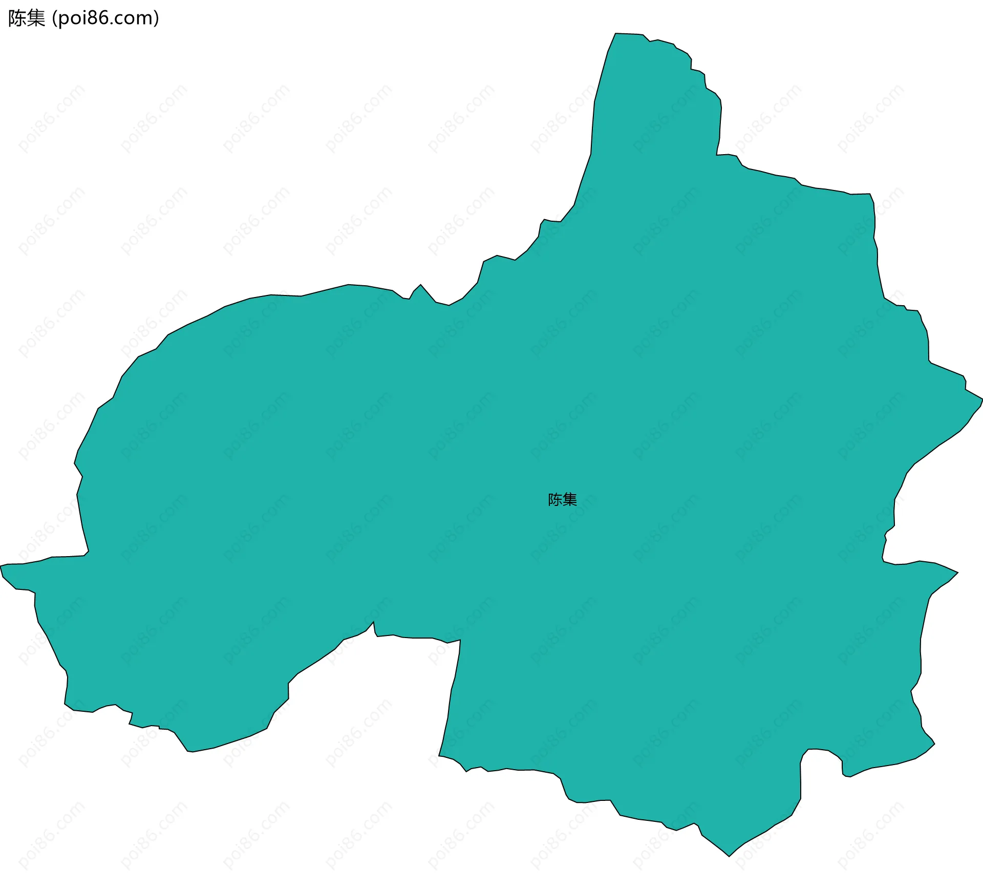 陈集边界地图