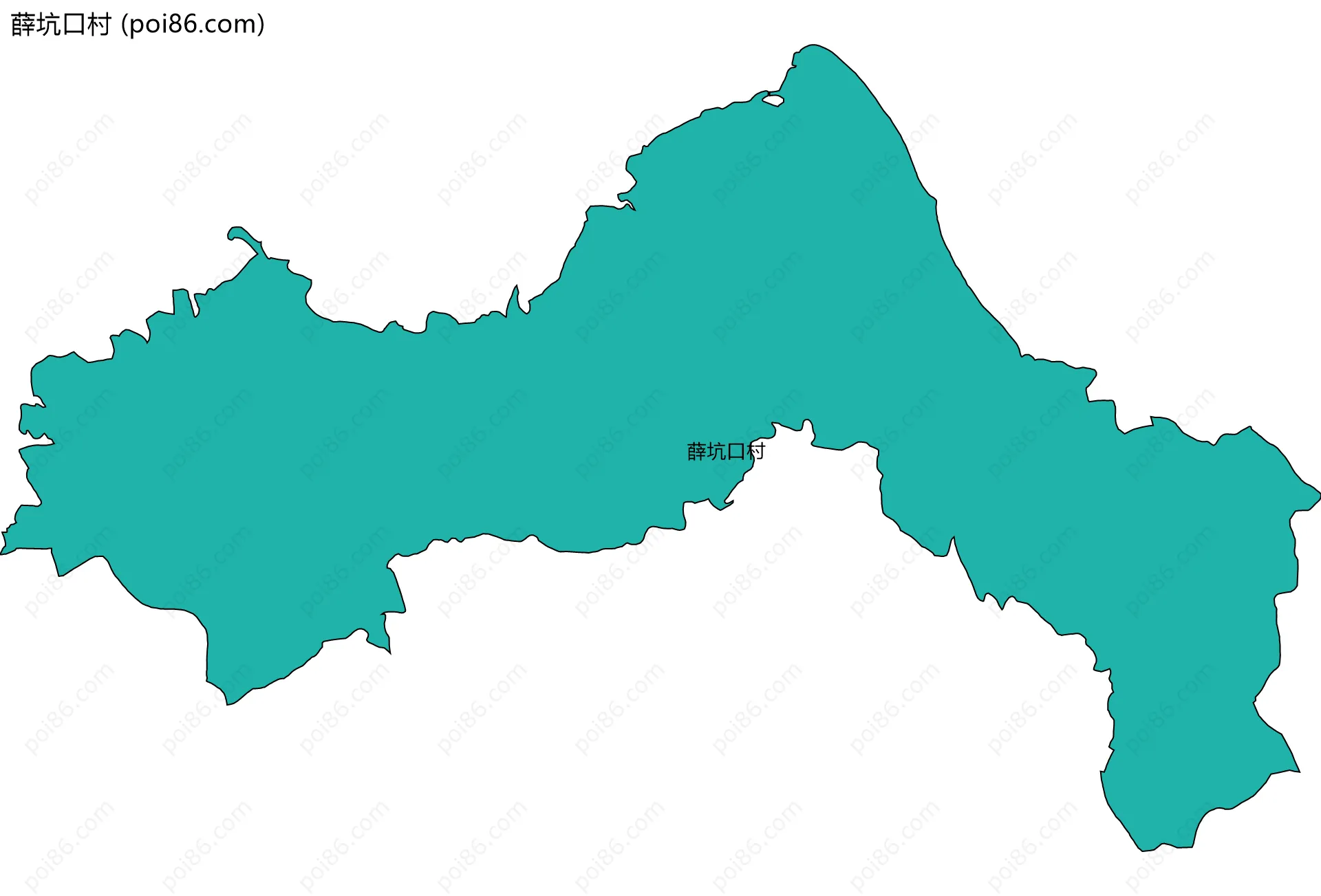 薛坑口村边界地图