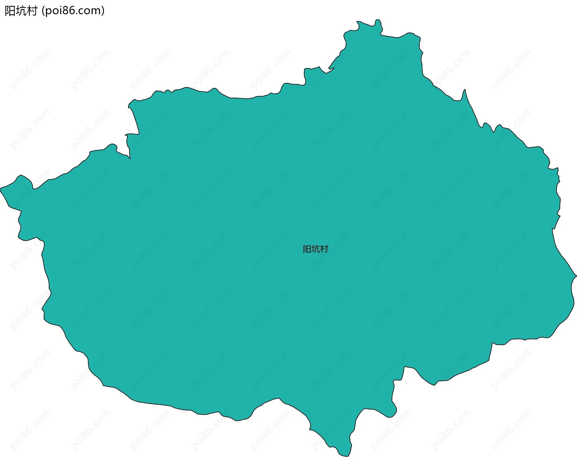 阳坑村边界地图