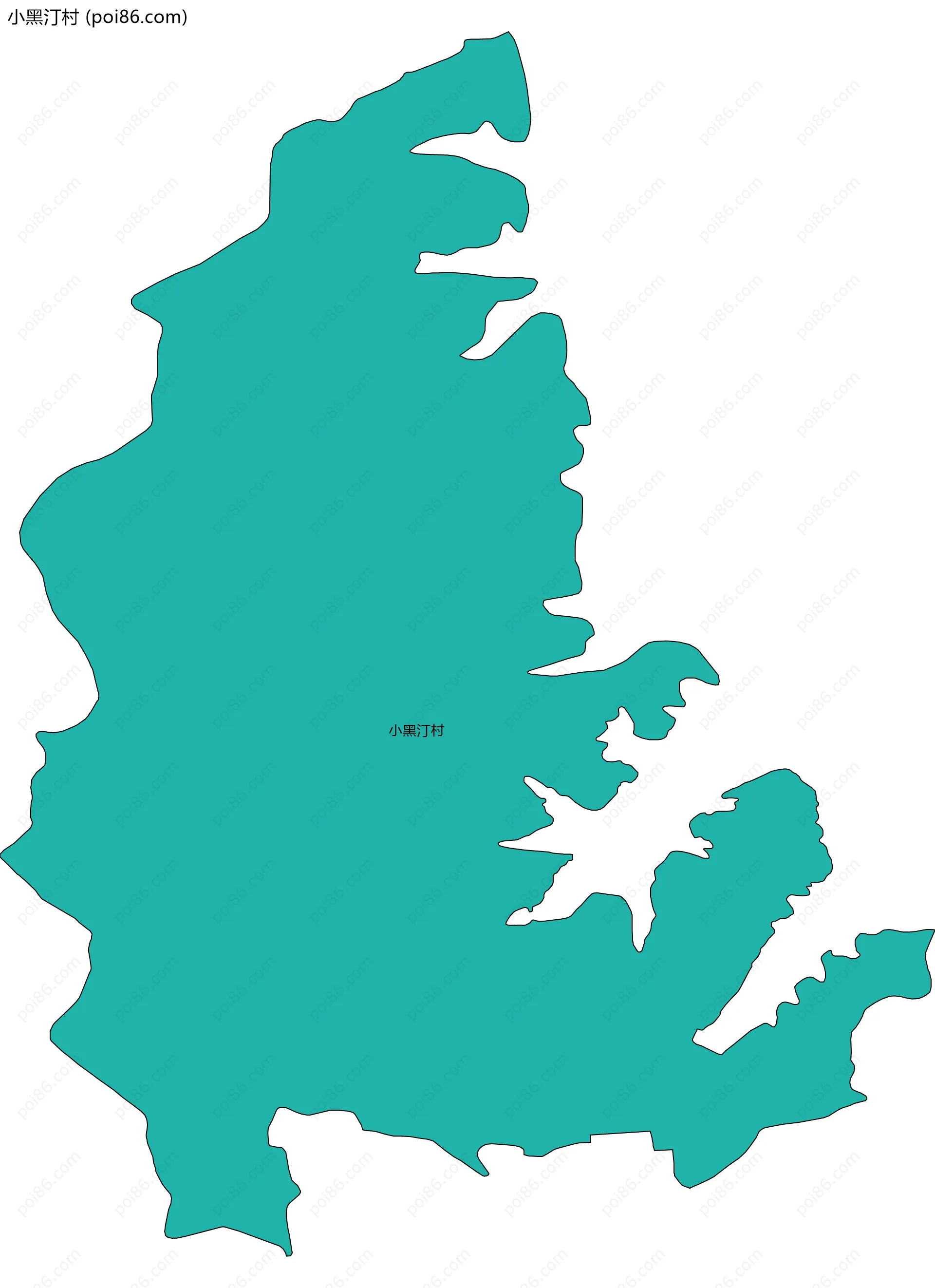 小黑汀村边界地图