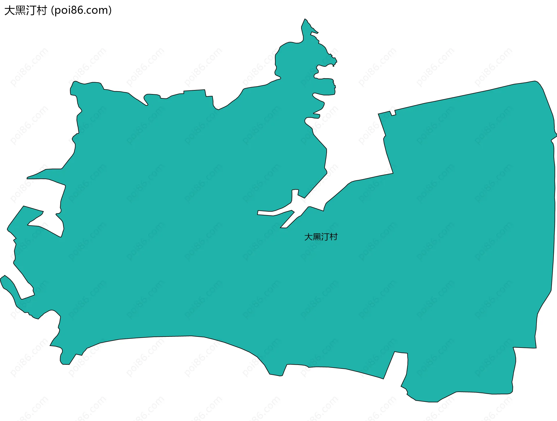 大黑汀村边界地图