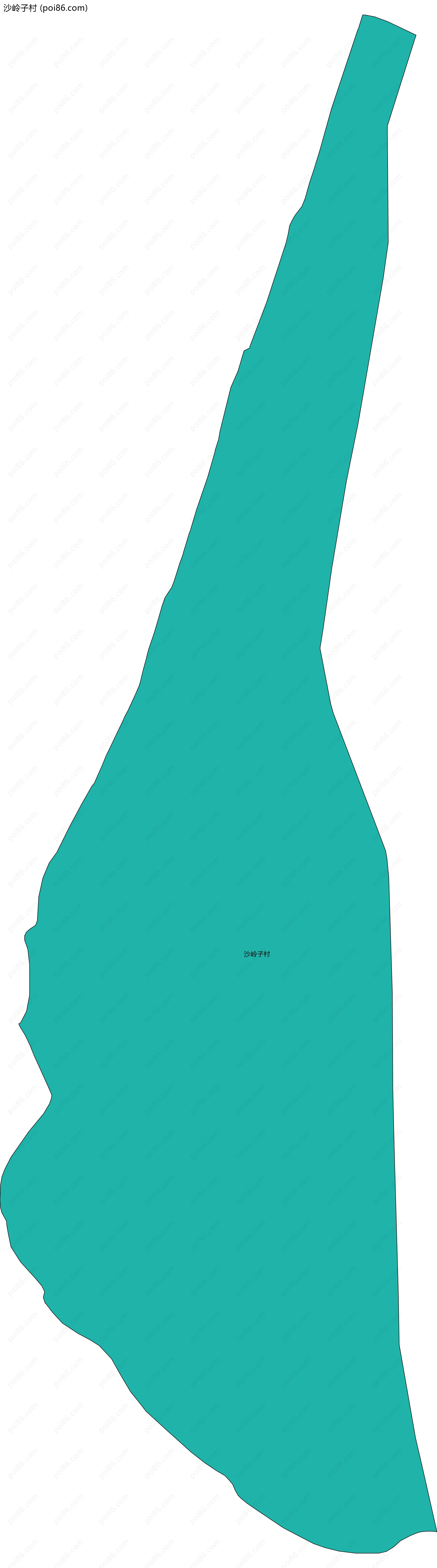 沙岭子村边界地图