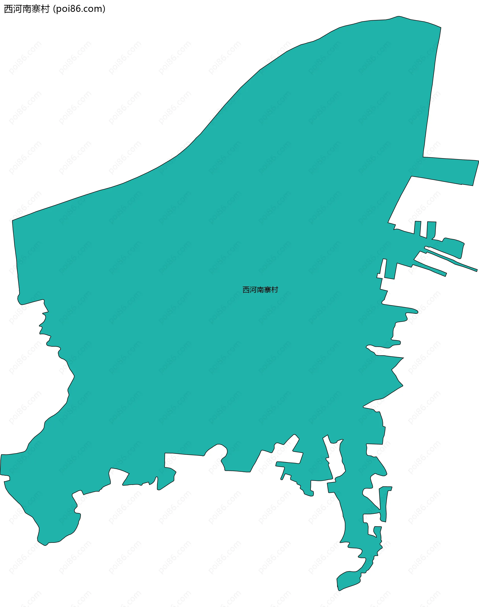 西河南寨村边界地图