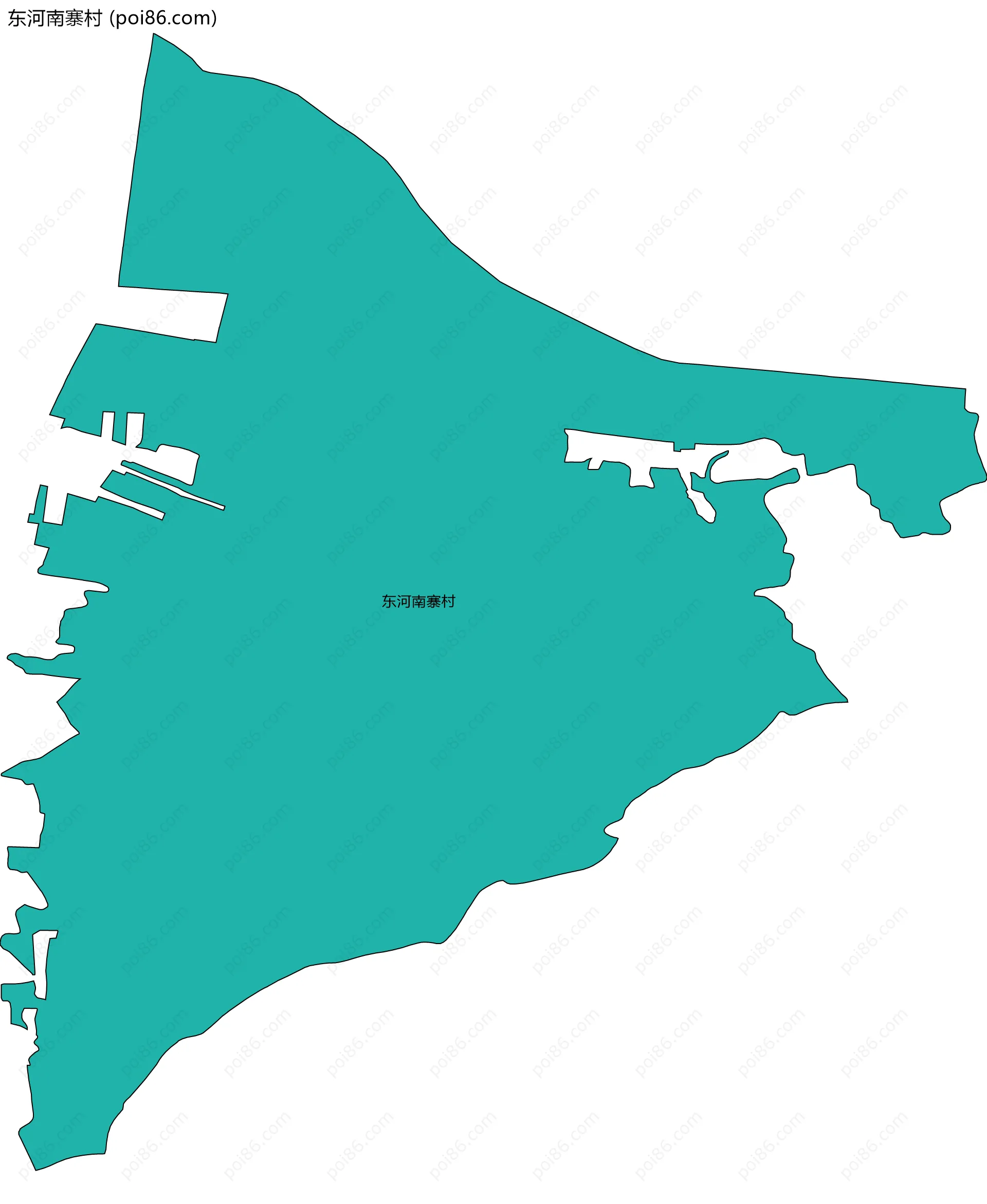 东河南寨村边界地图