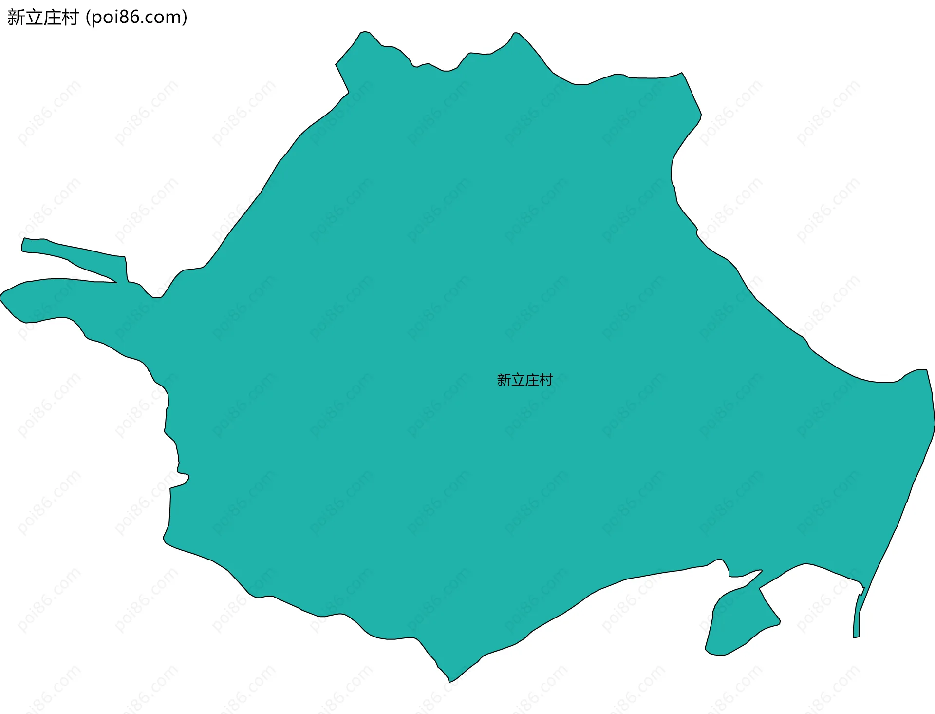 新立庄村边界地图