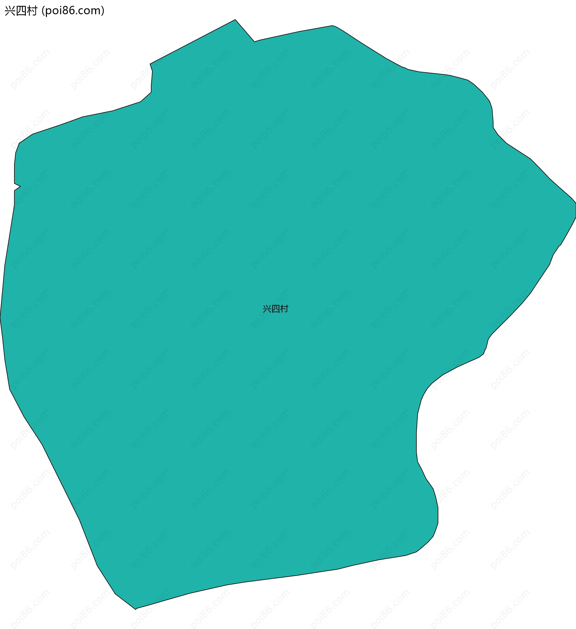 兴四村边界地图