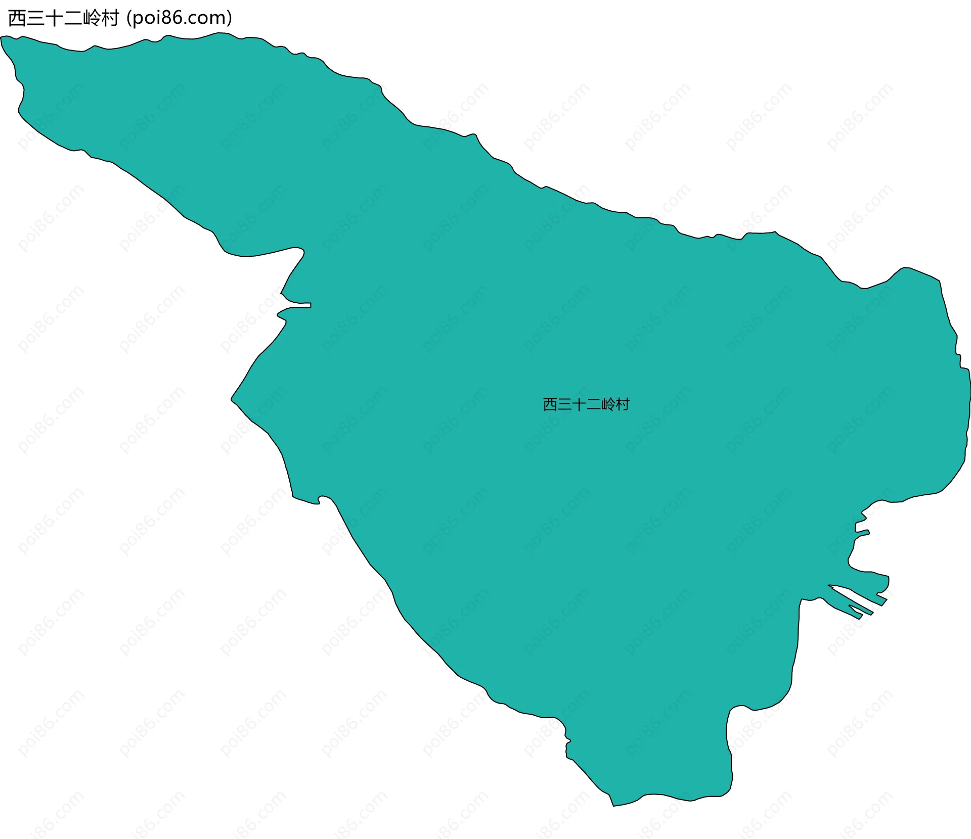 西三十二岭村边界地图