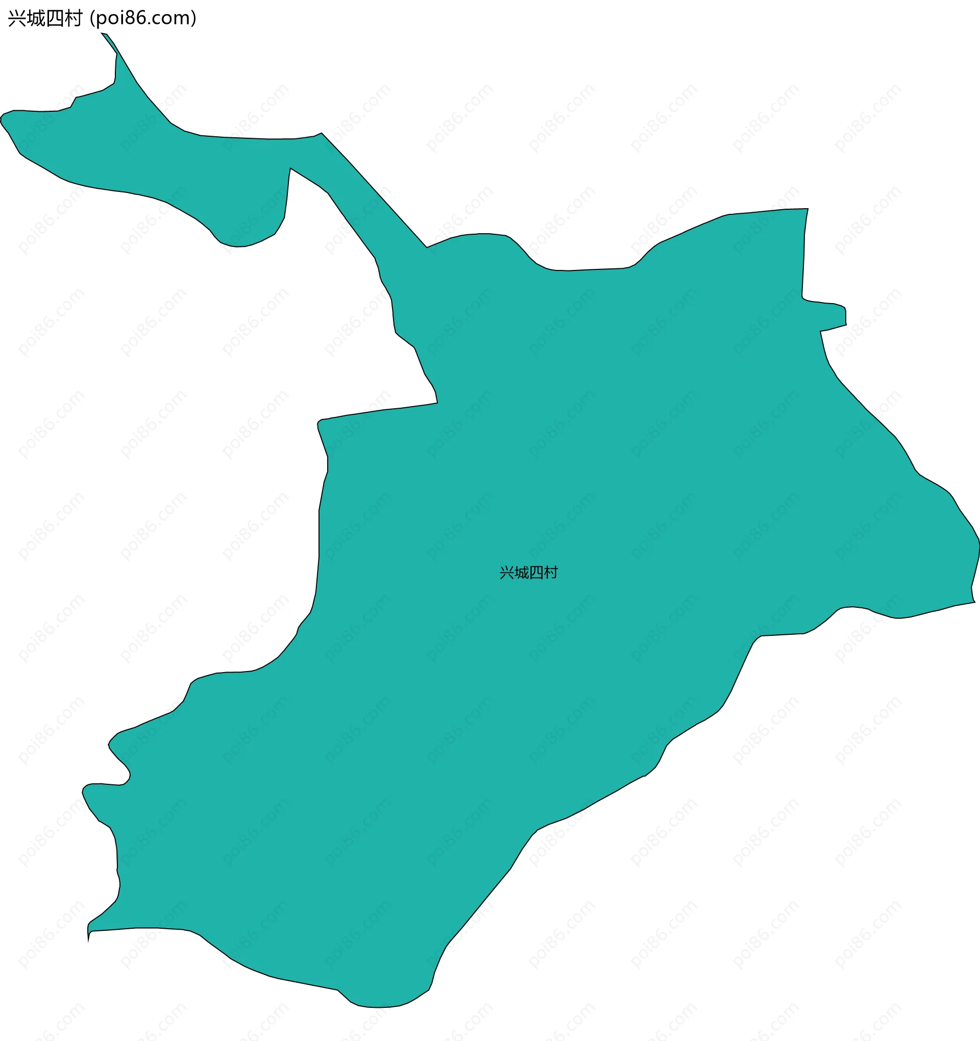 兴城四村边界地图