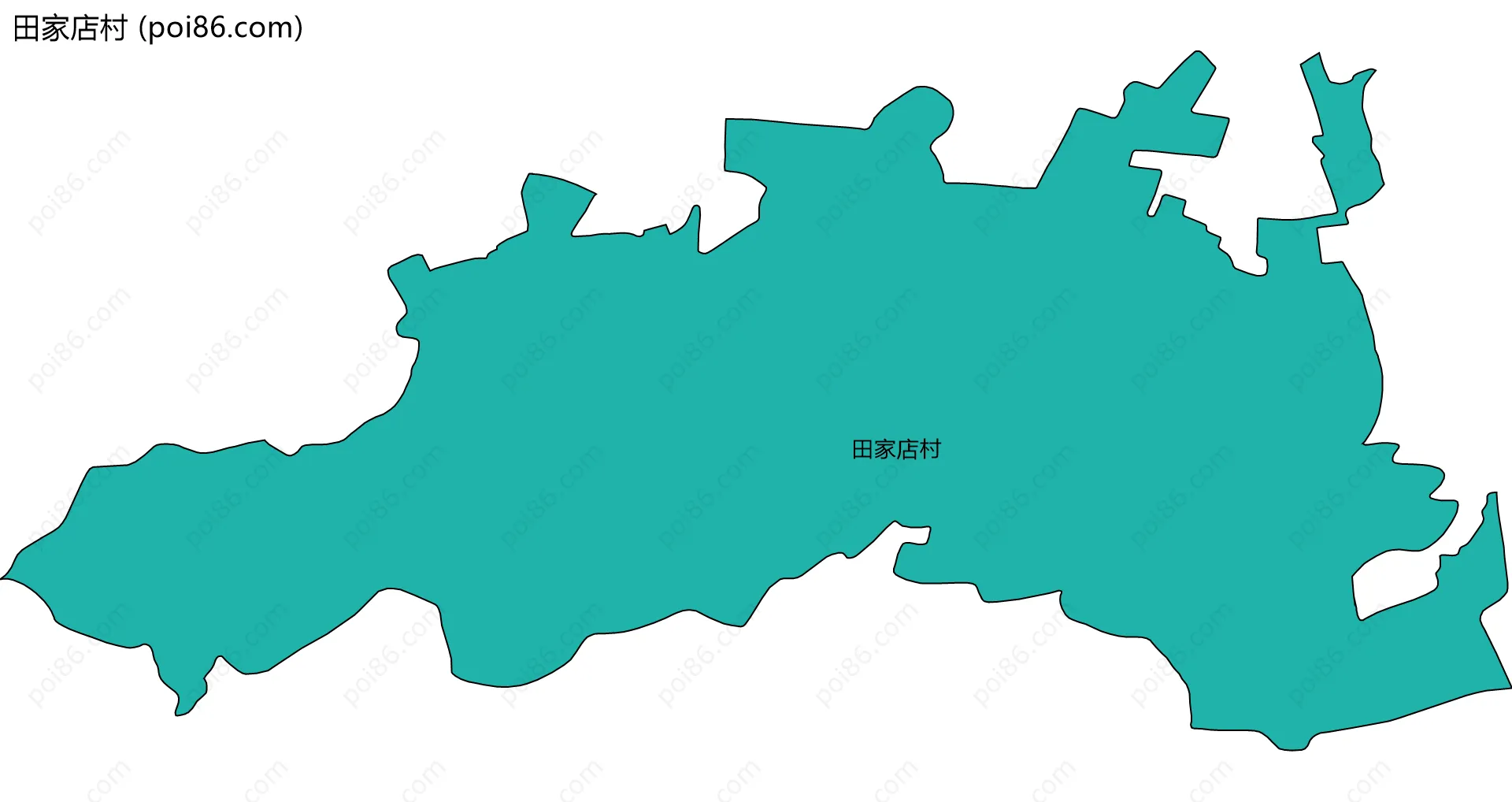 田家店村边界地图
