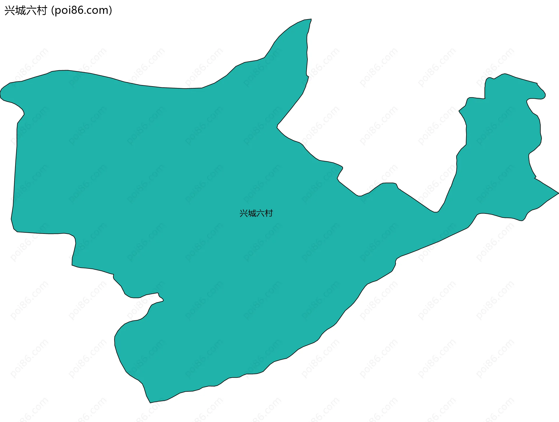 兴城六村边界地图