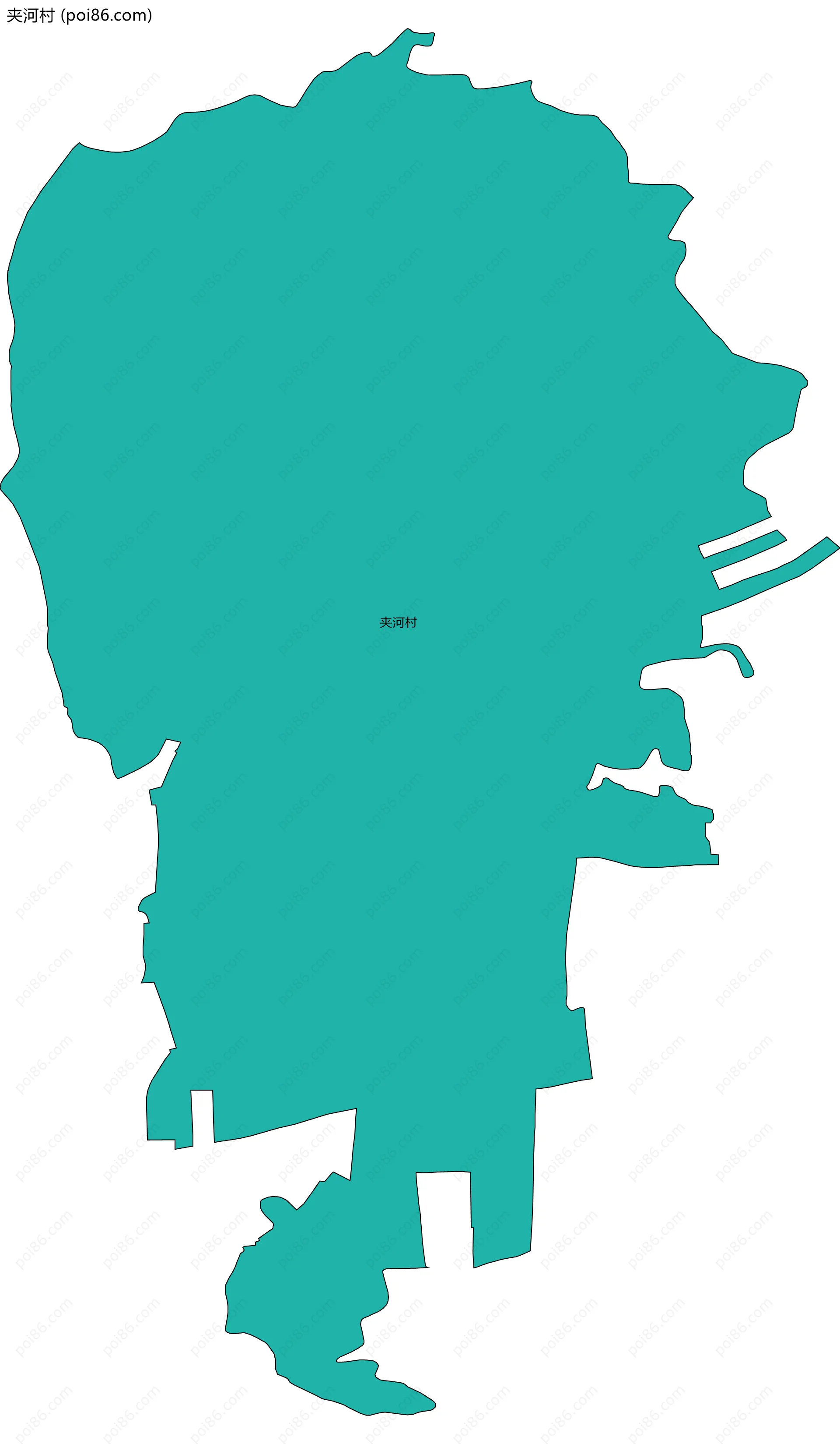 夹河村边界地图