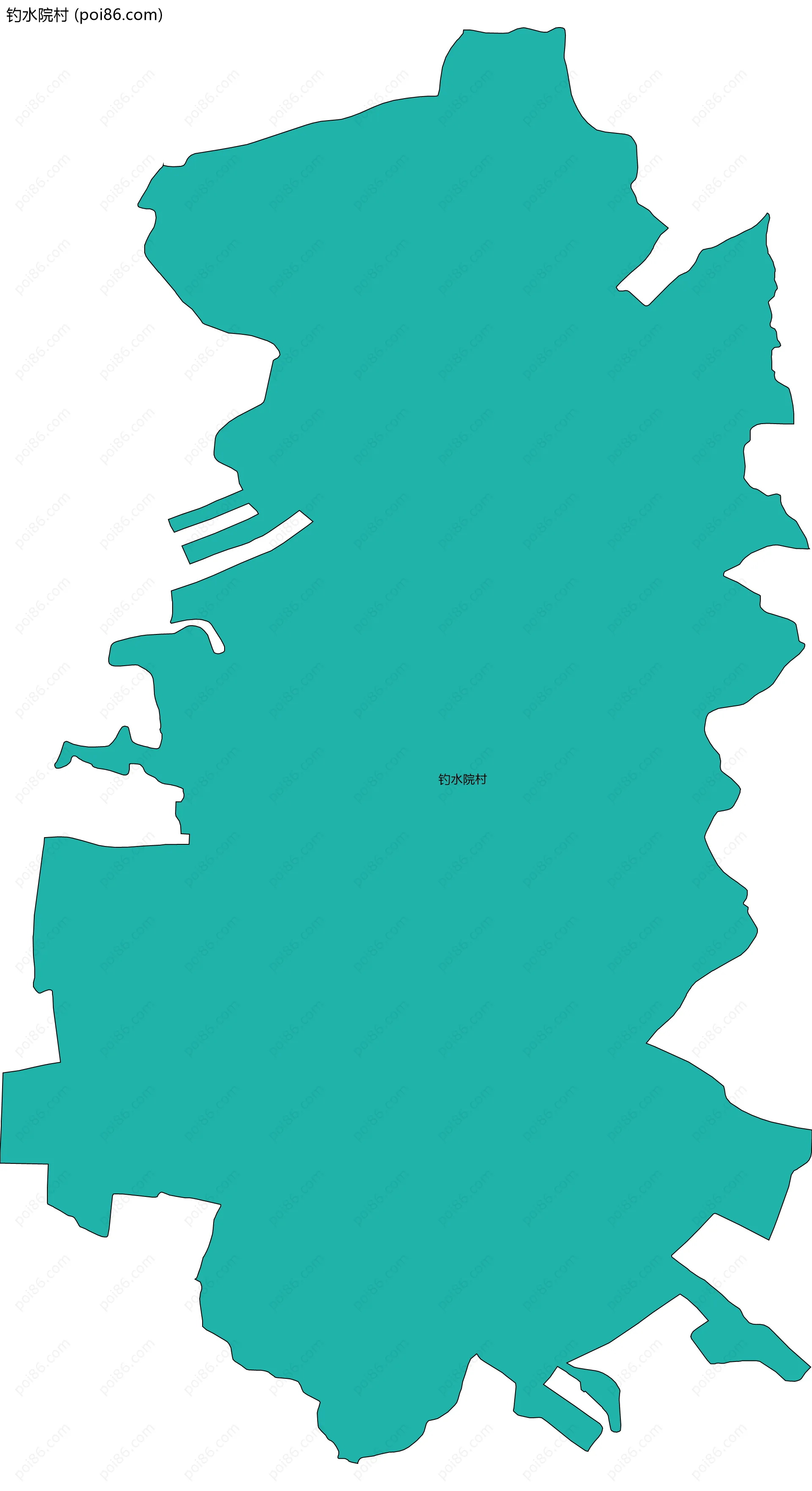 钓水院村边界地图
