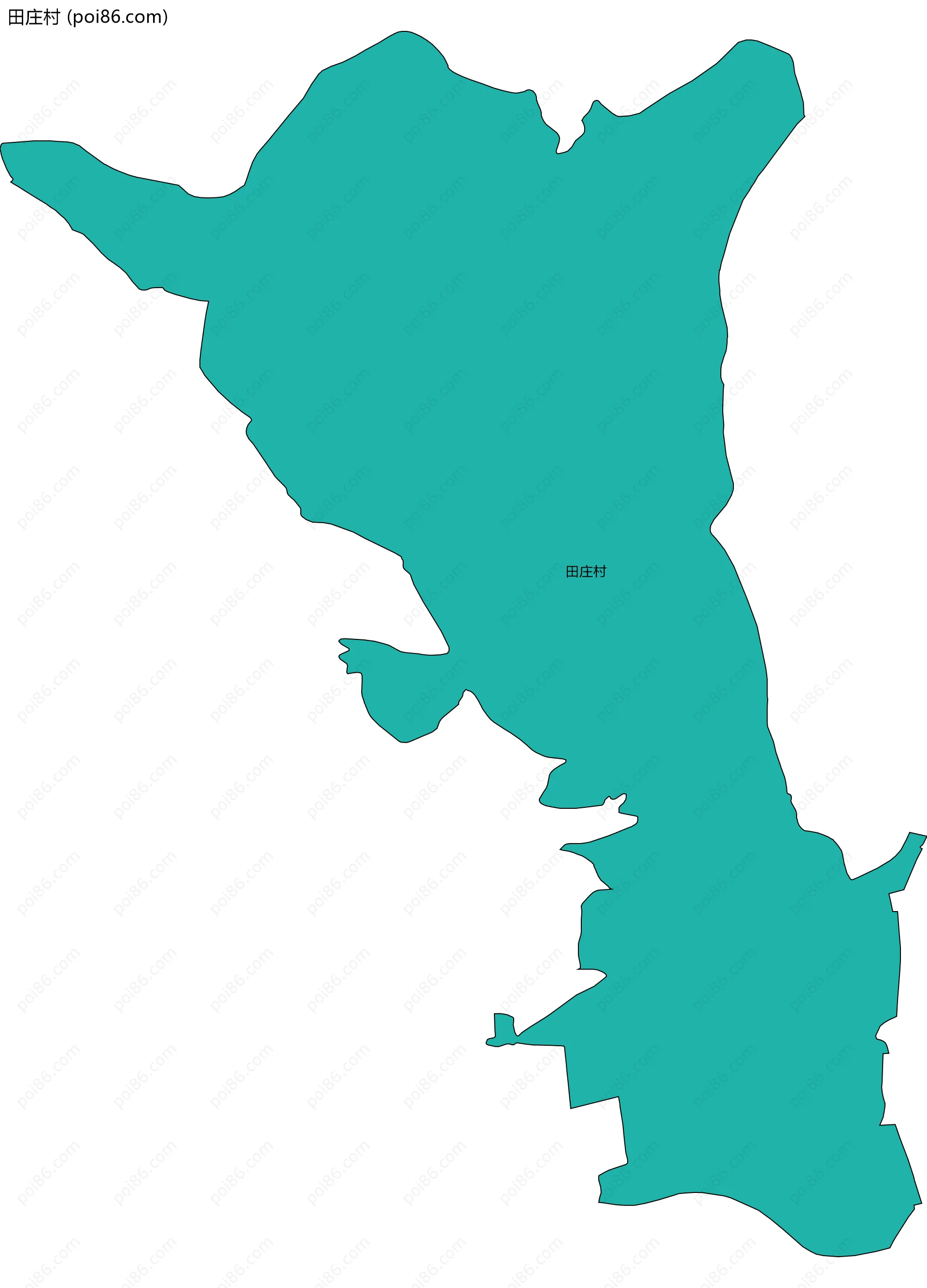 田庄村边界地图