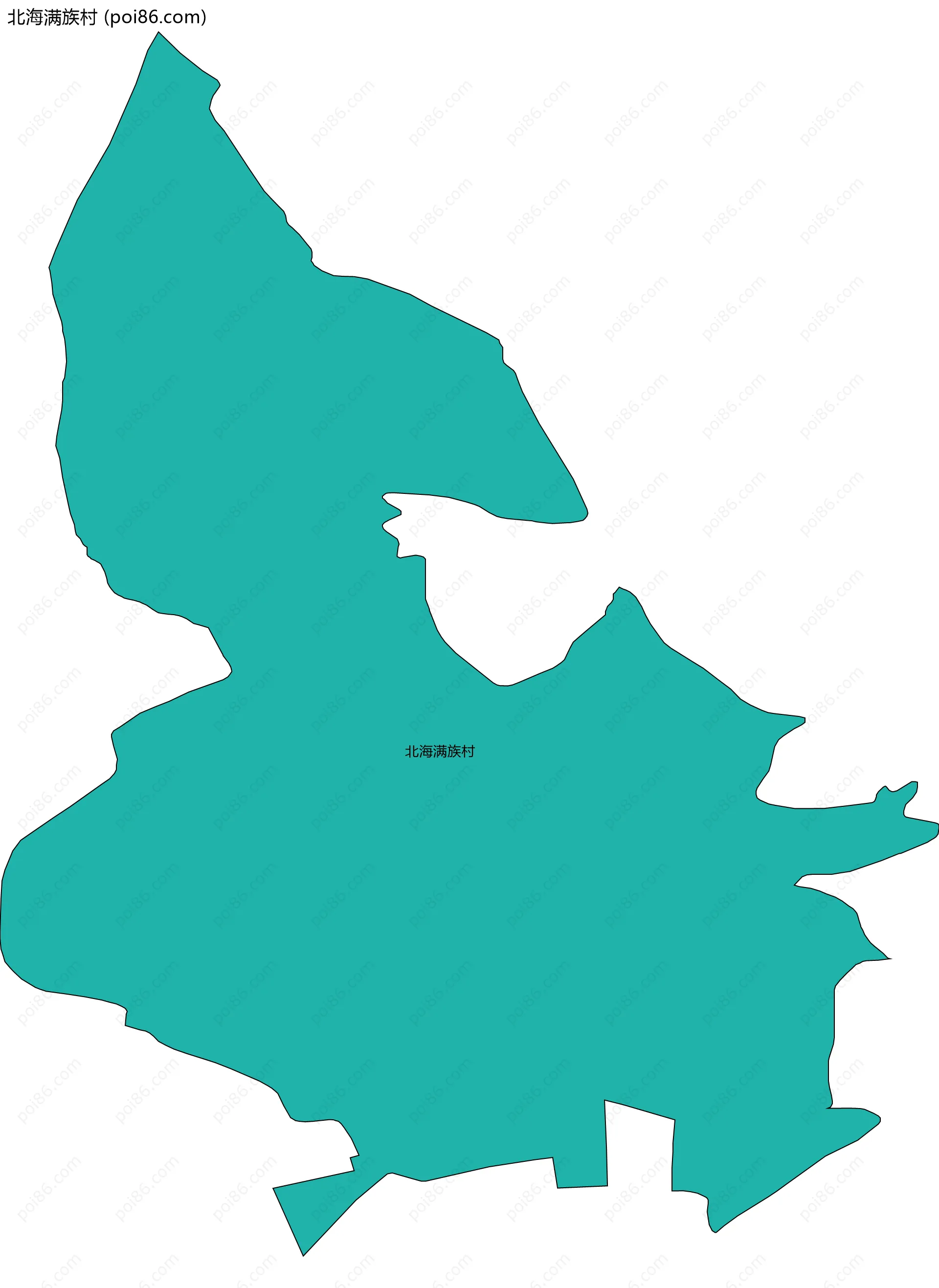 北海满族村边界地图