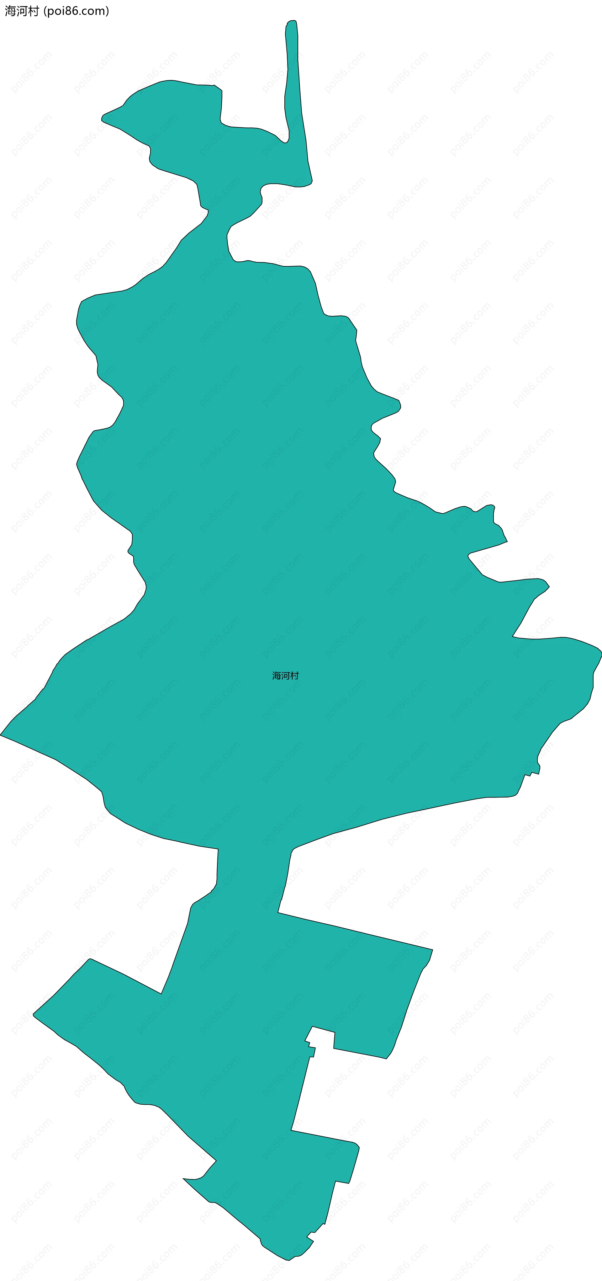 海河村边界地图