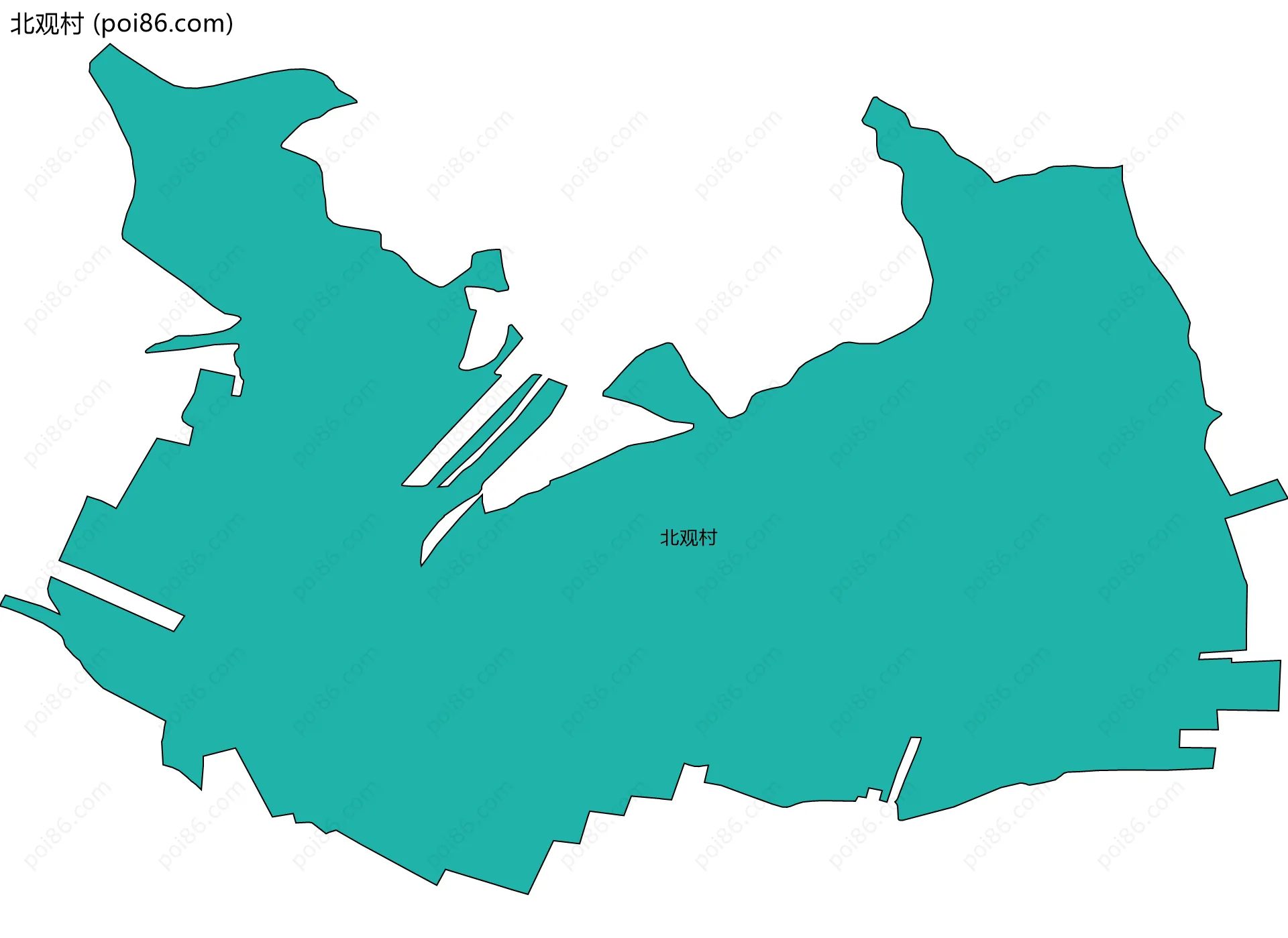 北观村边界地图