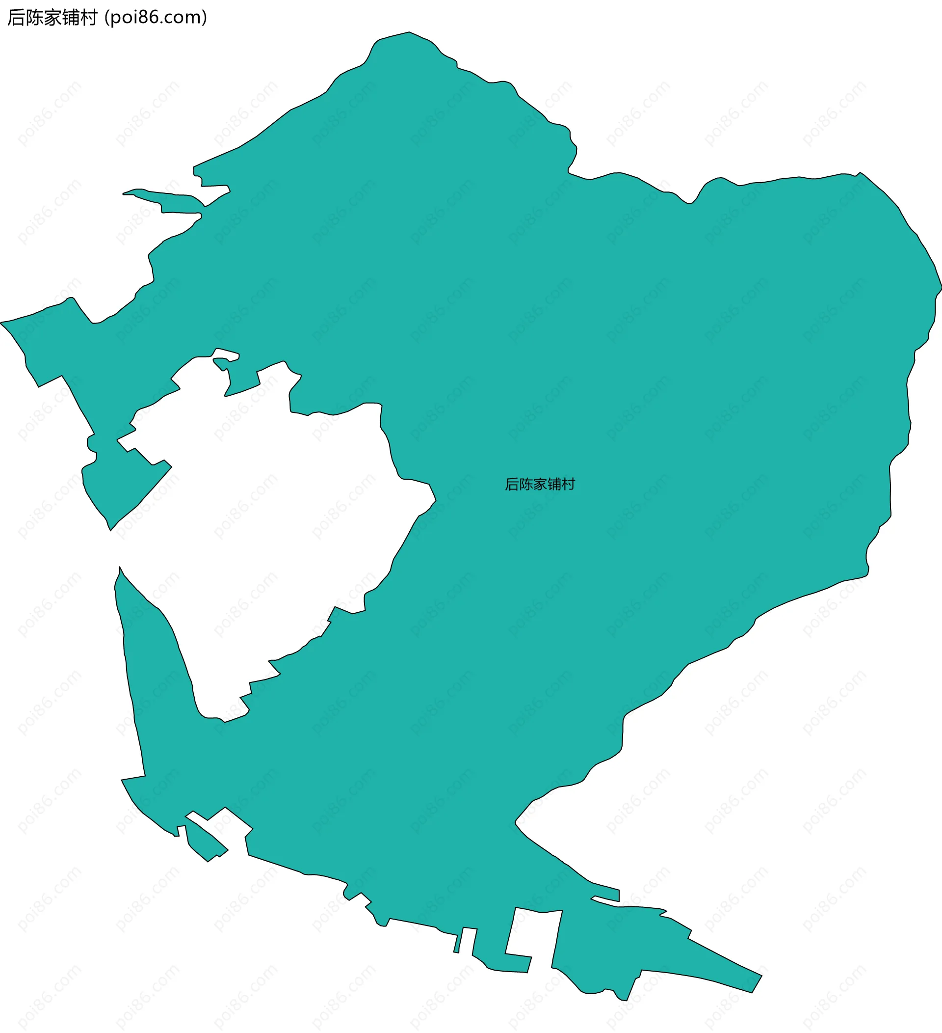 后陈家铺村边界地图