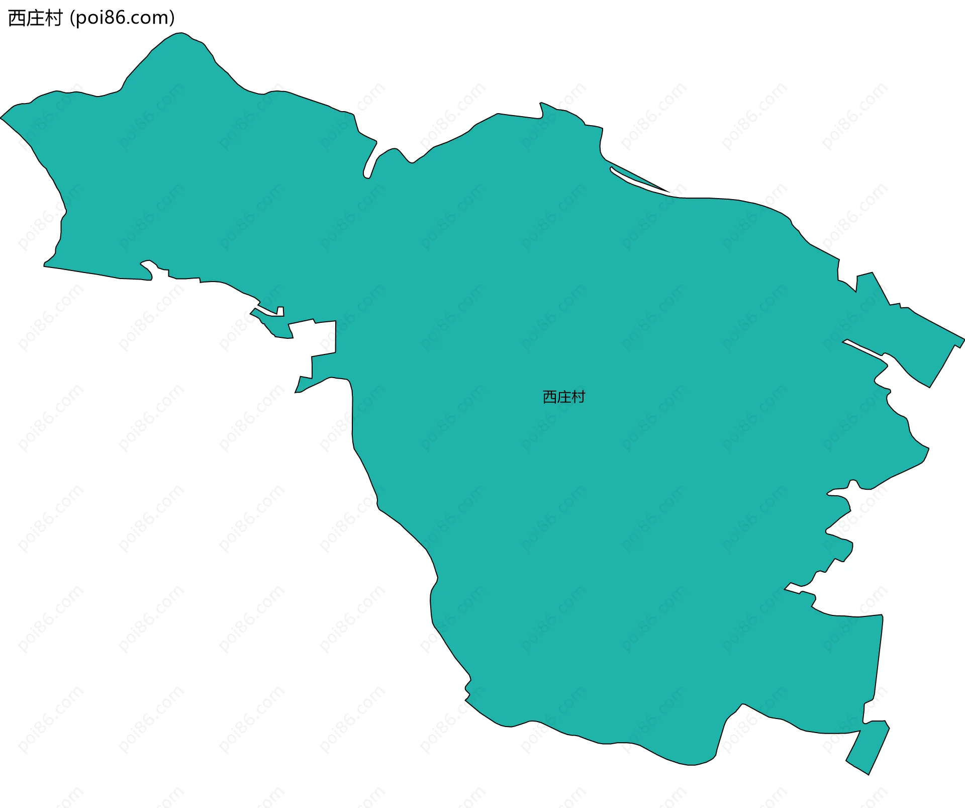 西庄村边界地图