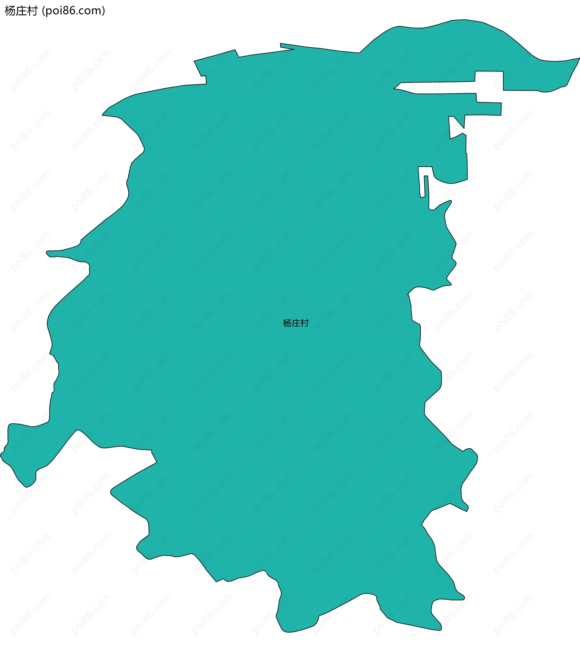 杨庄村边界地图