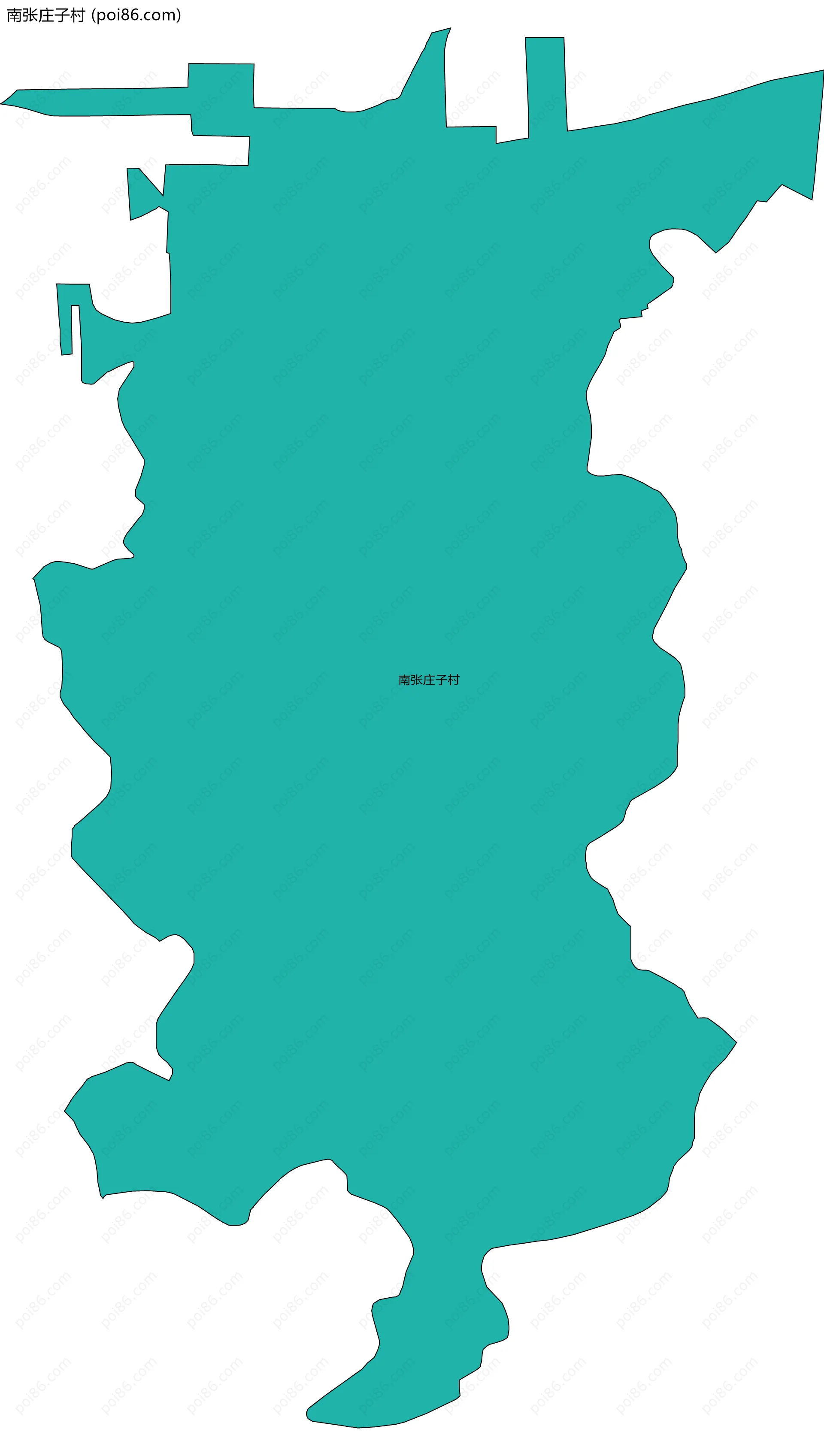 南张庄子村边界地图