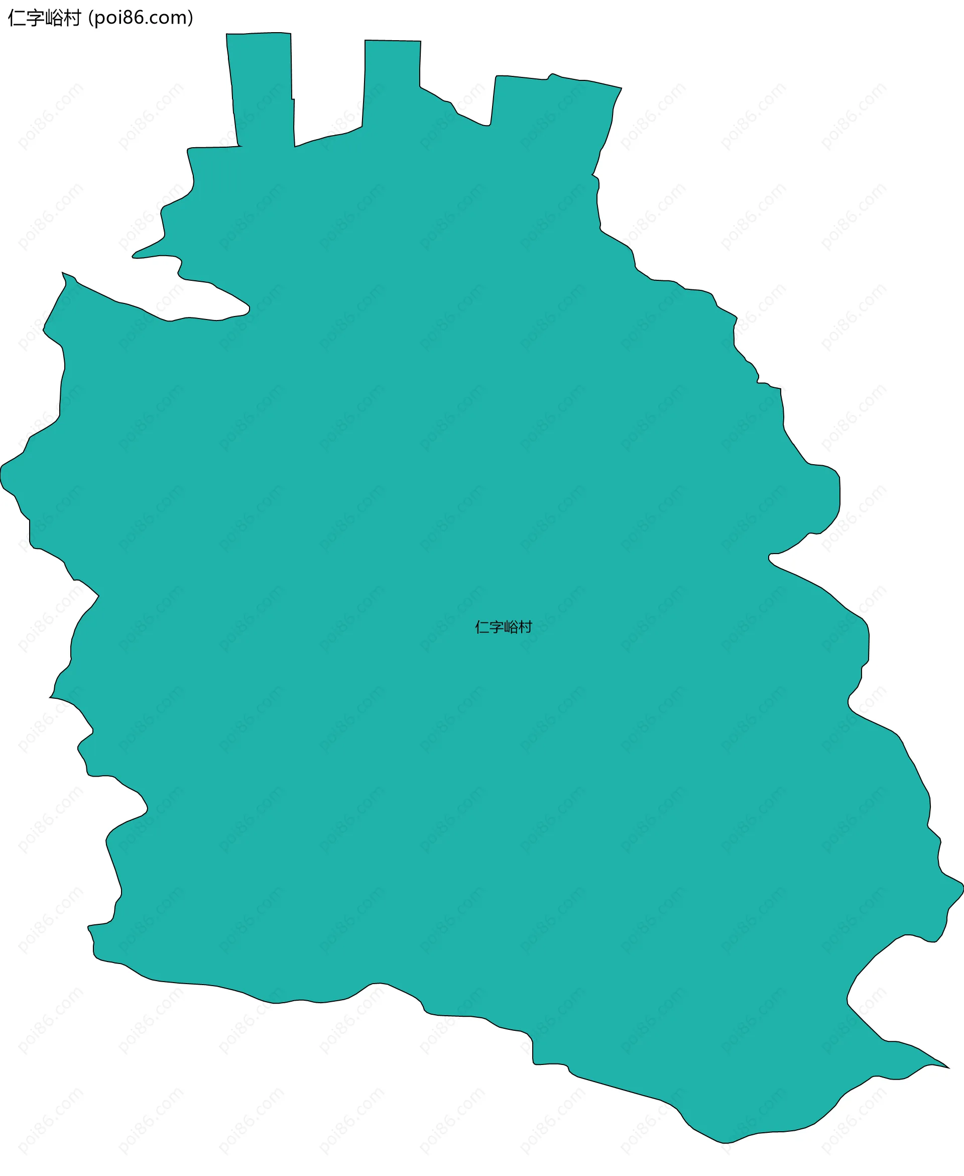 仁字峪村边界地图