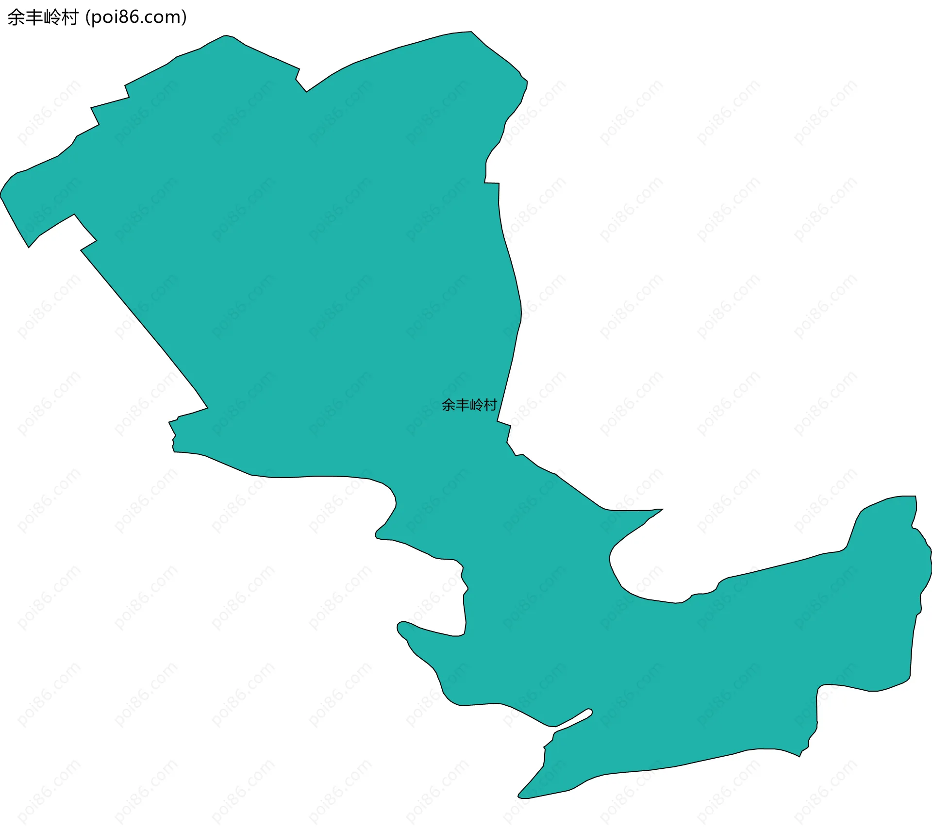 余丰岭村边界地图