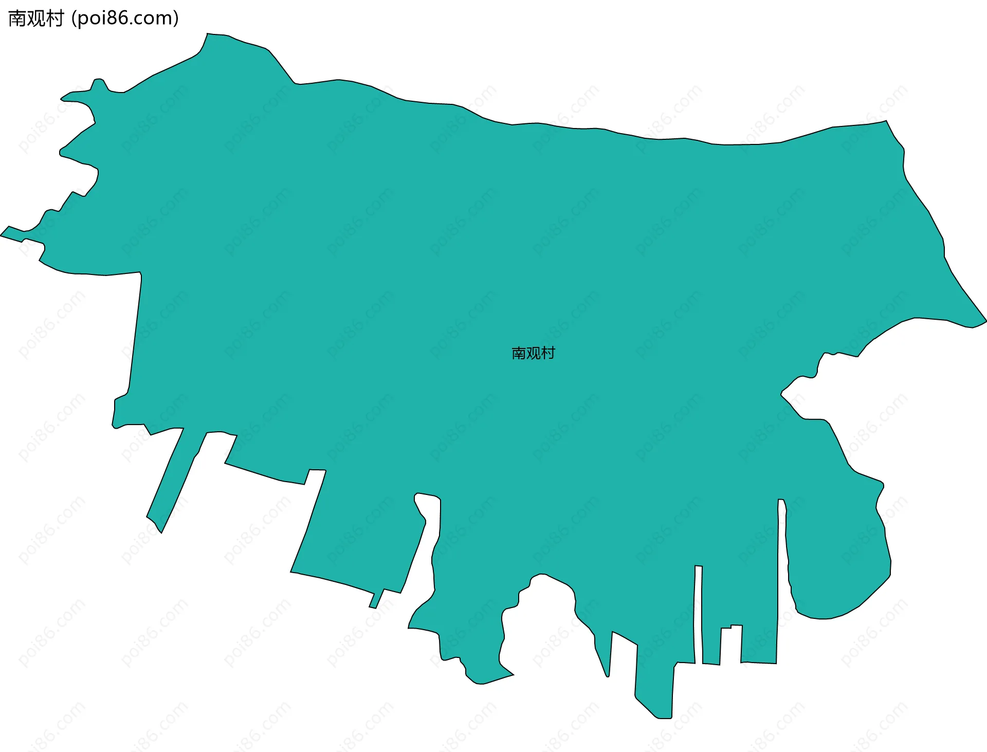 南观村边界地图