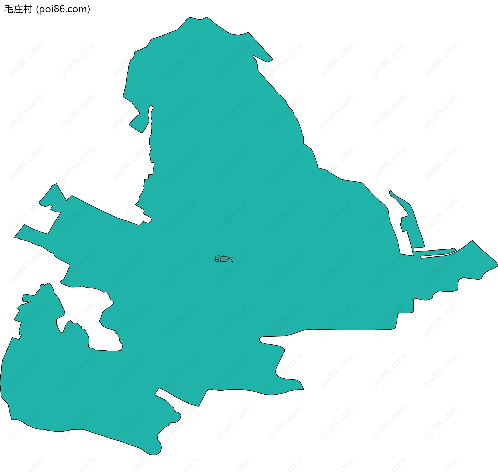 毛庄村边界地图