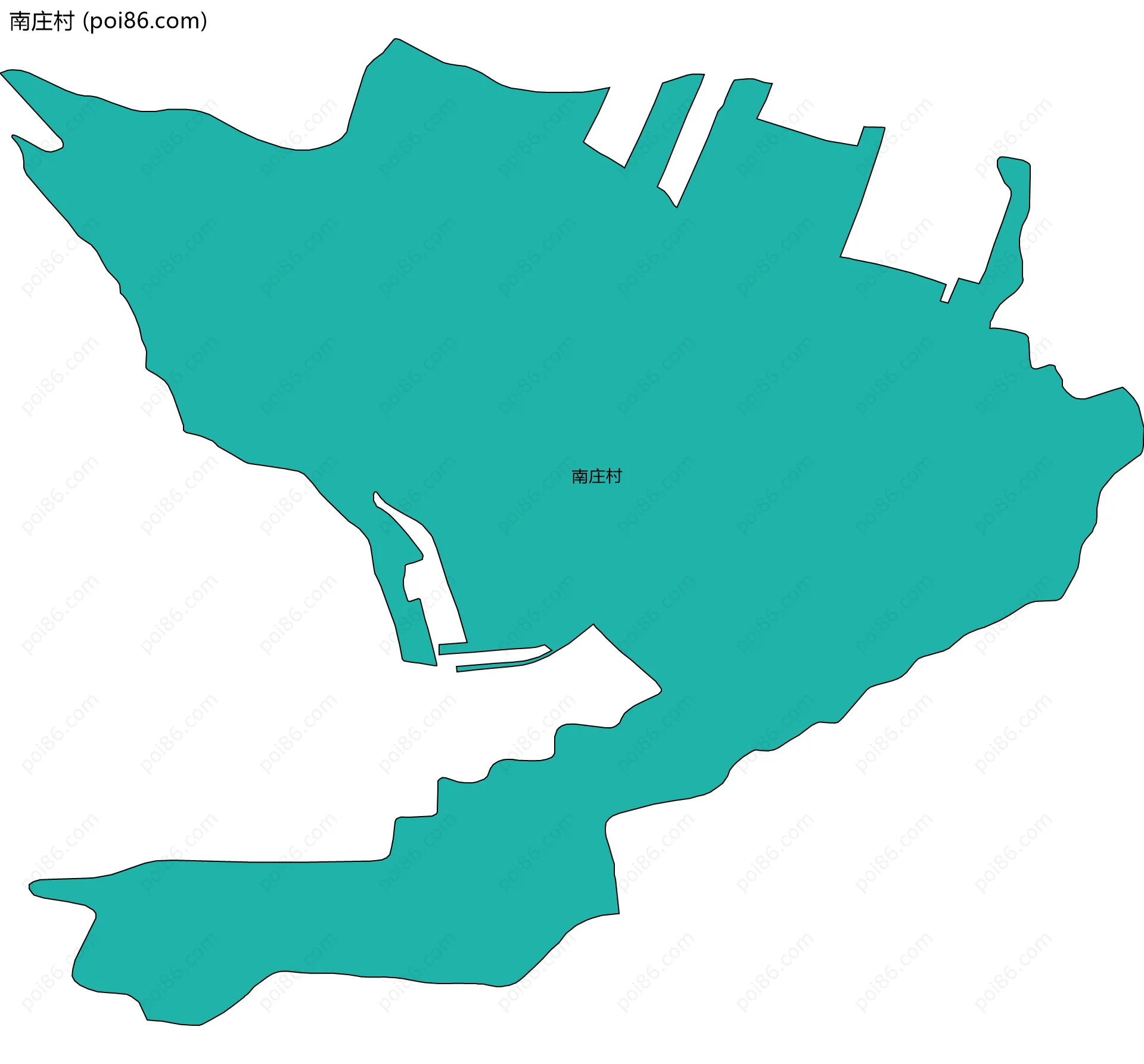 南庄村边界地图