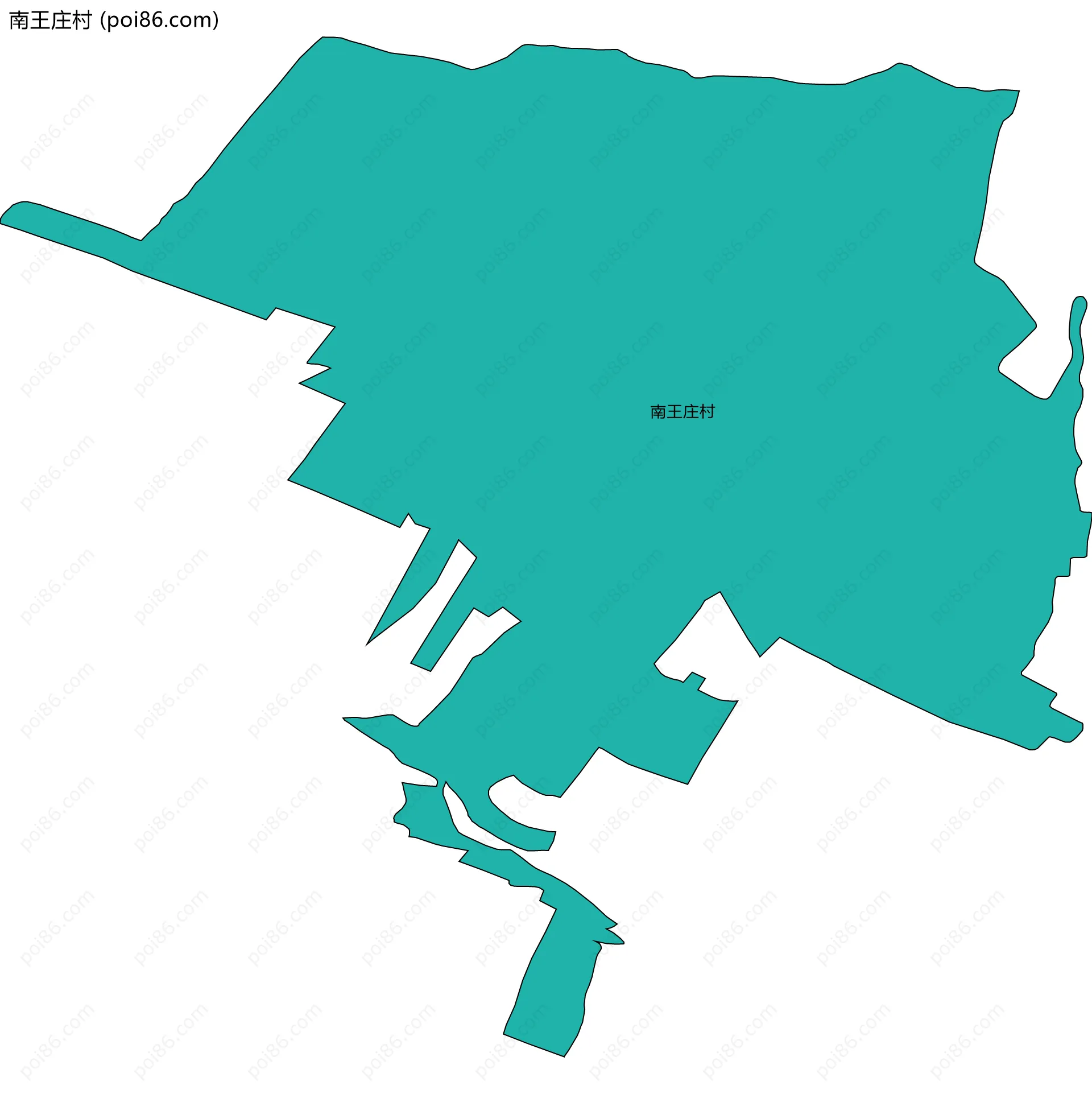 南王庄村边界地图