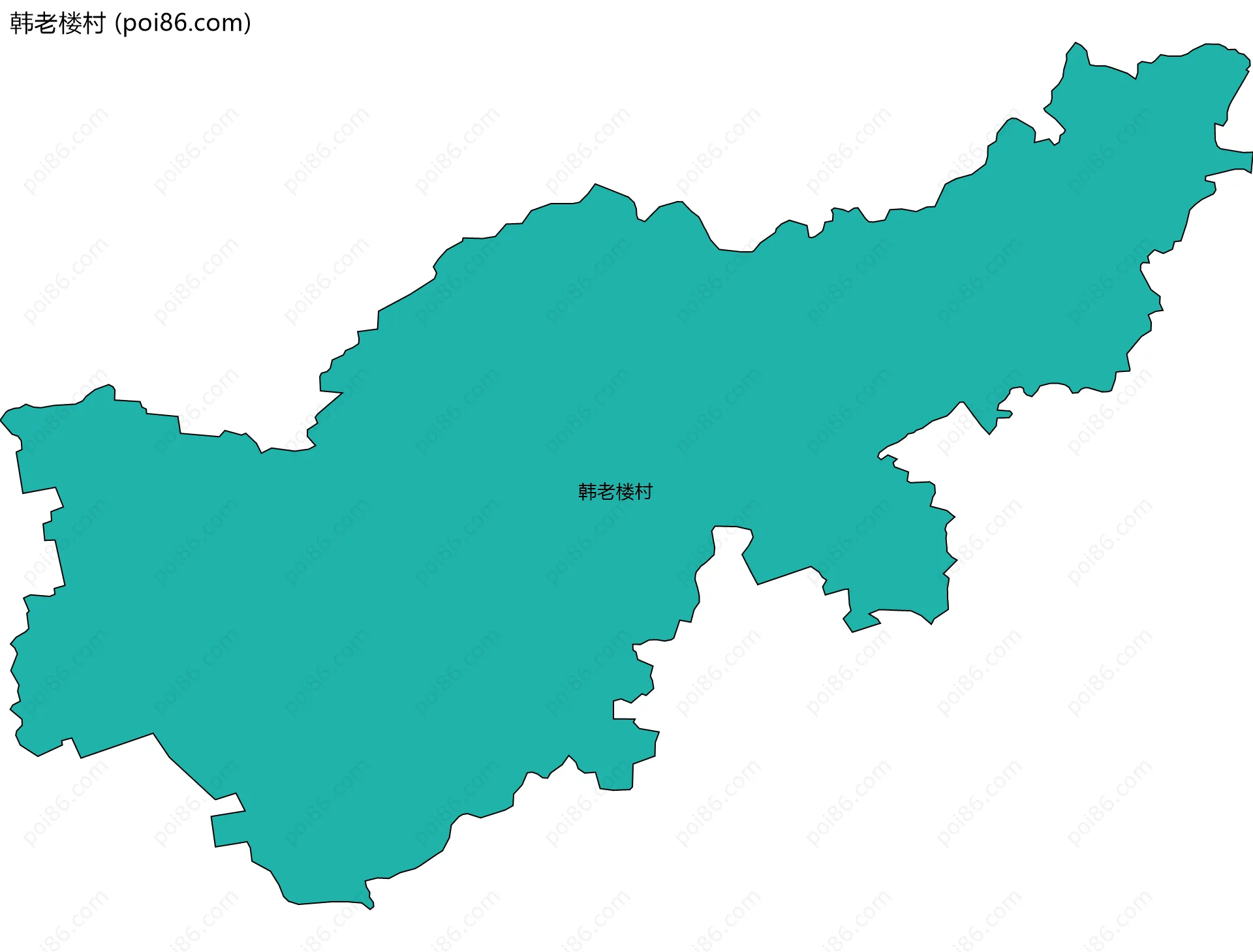 韩老楼村边界地图