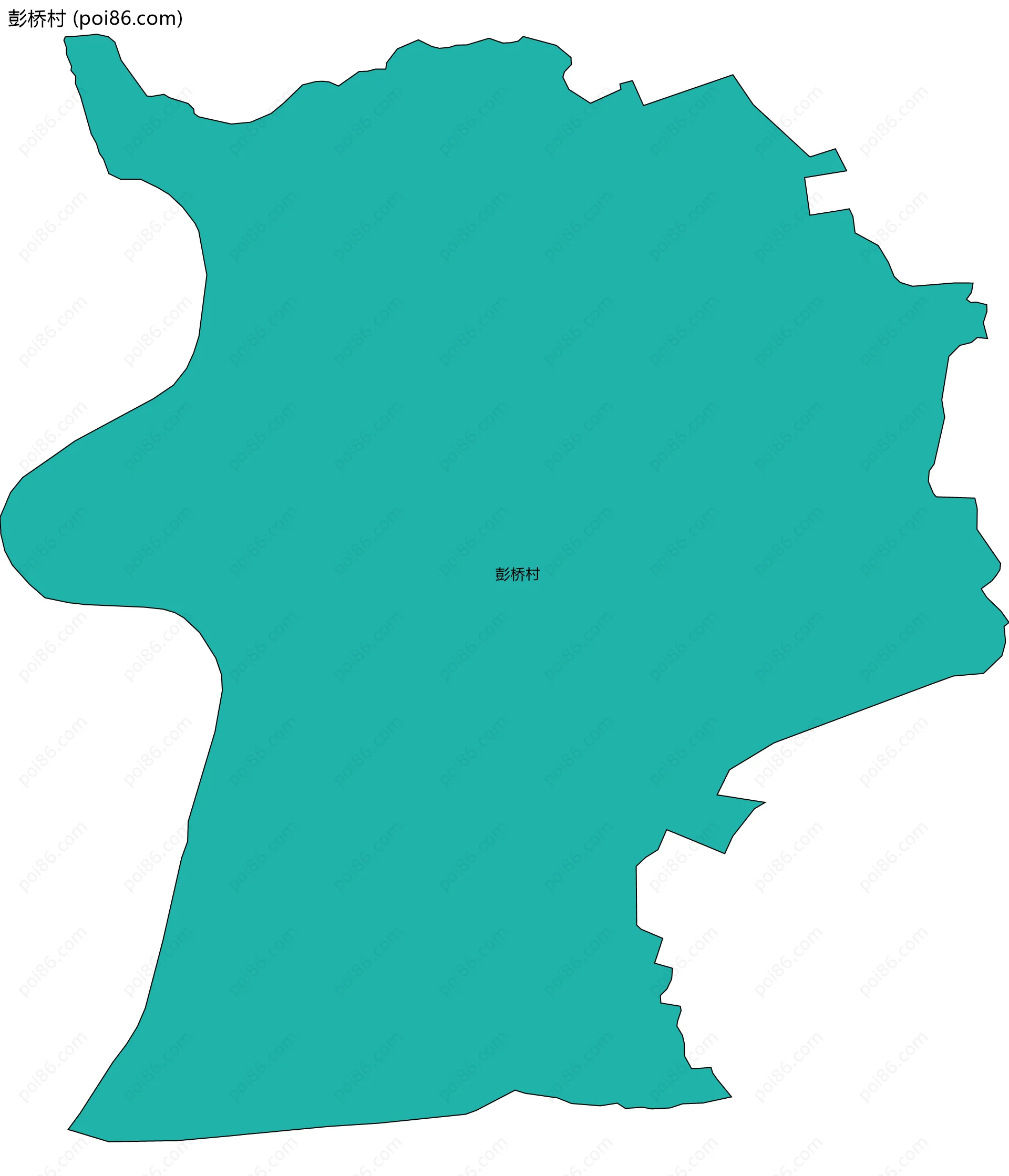 彭桥村边界地图