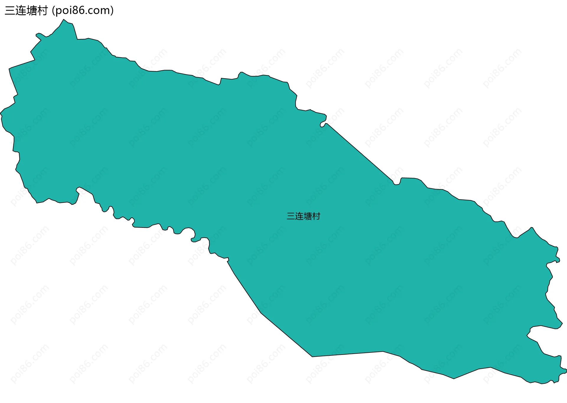 三连塘村边界地图