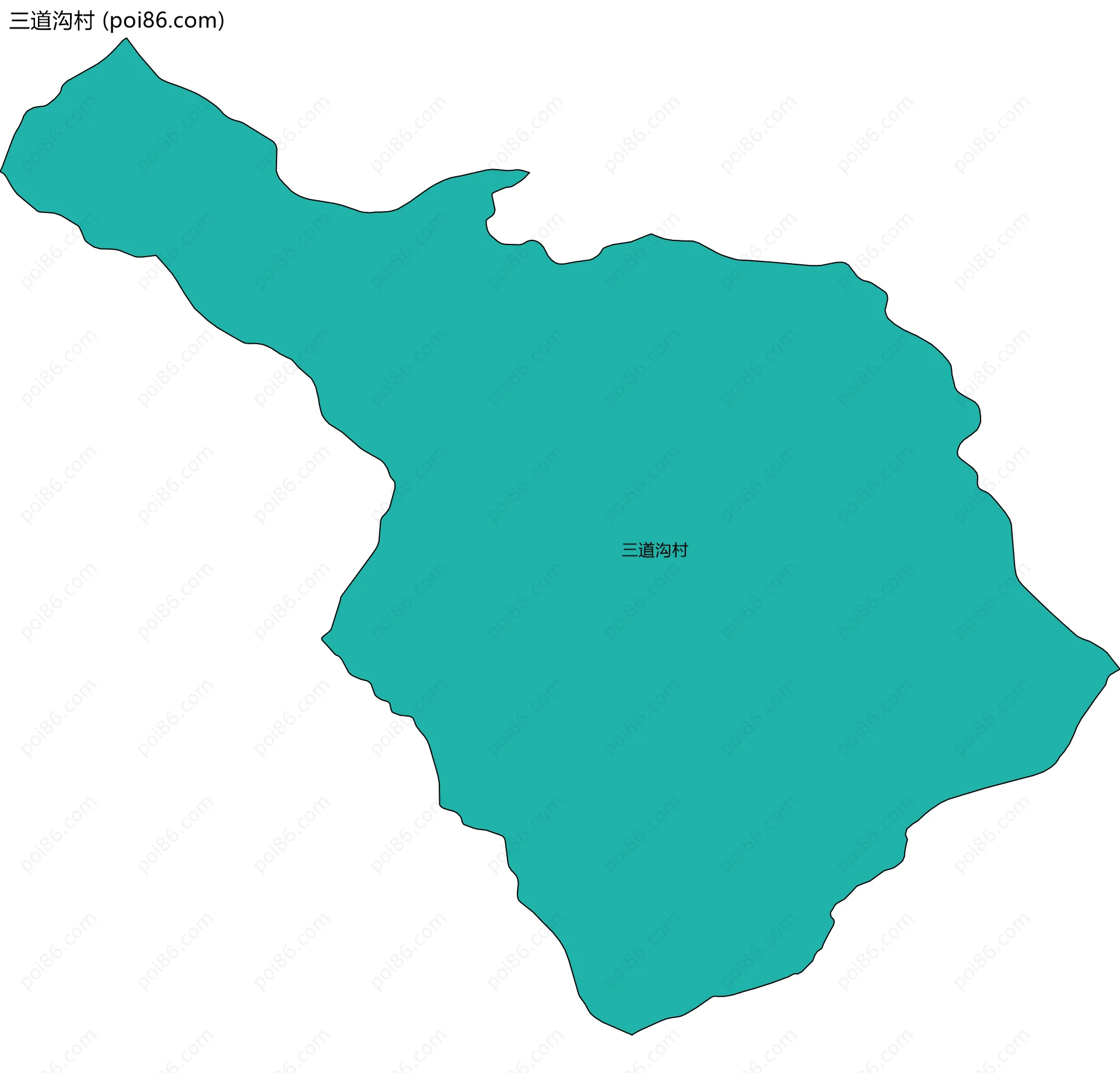 三道沟村边界地图