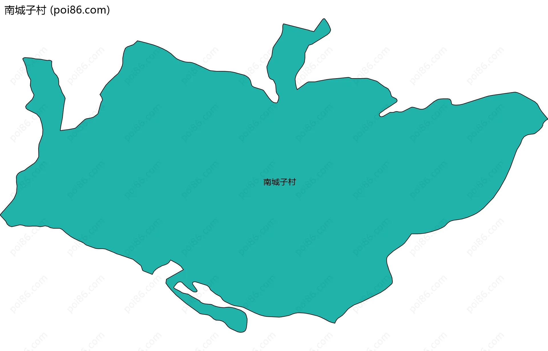 南城子村边界地图