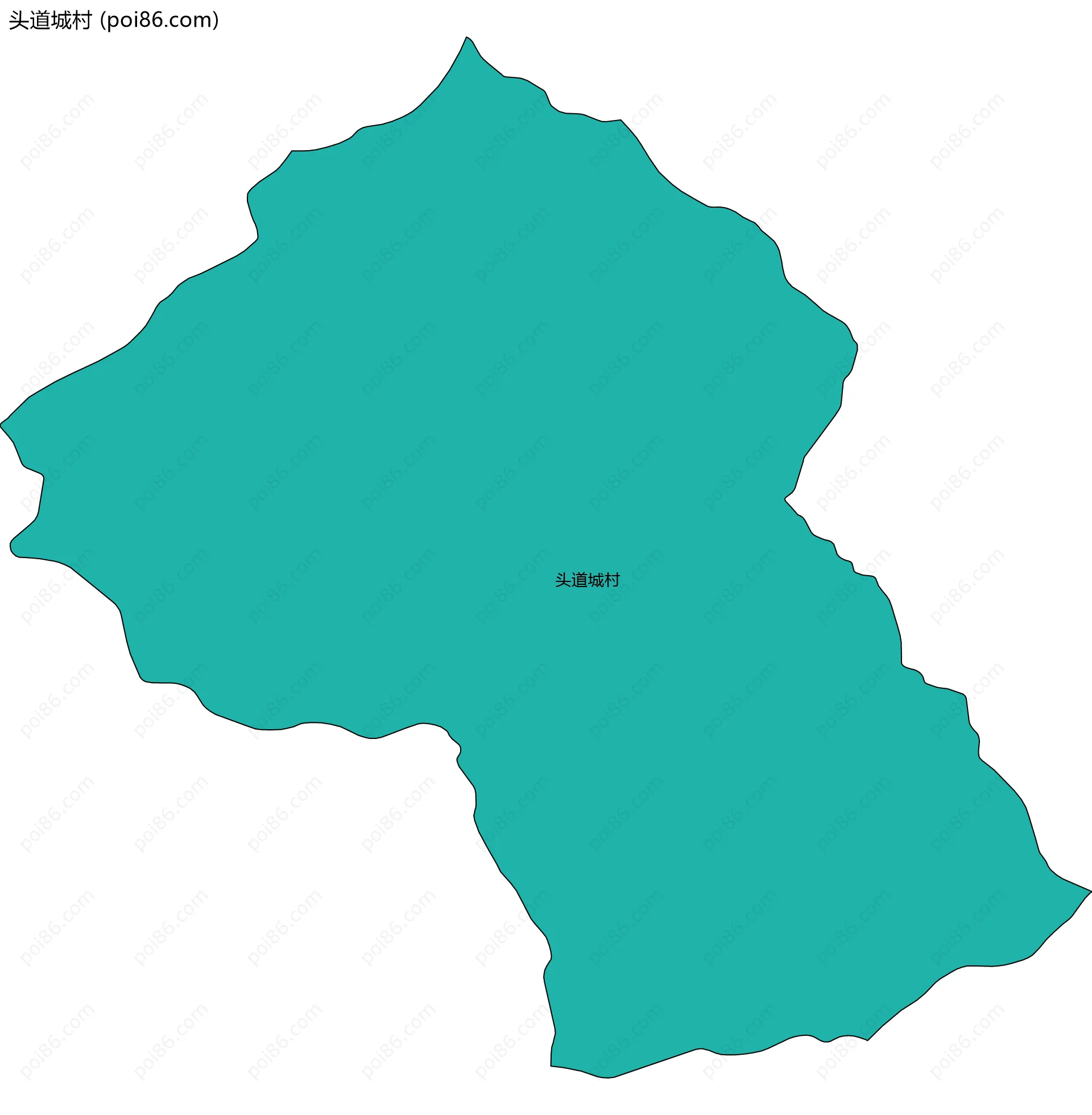 头道城村边界地图