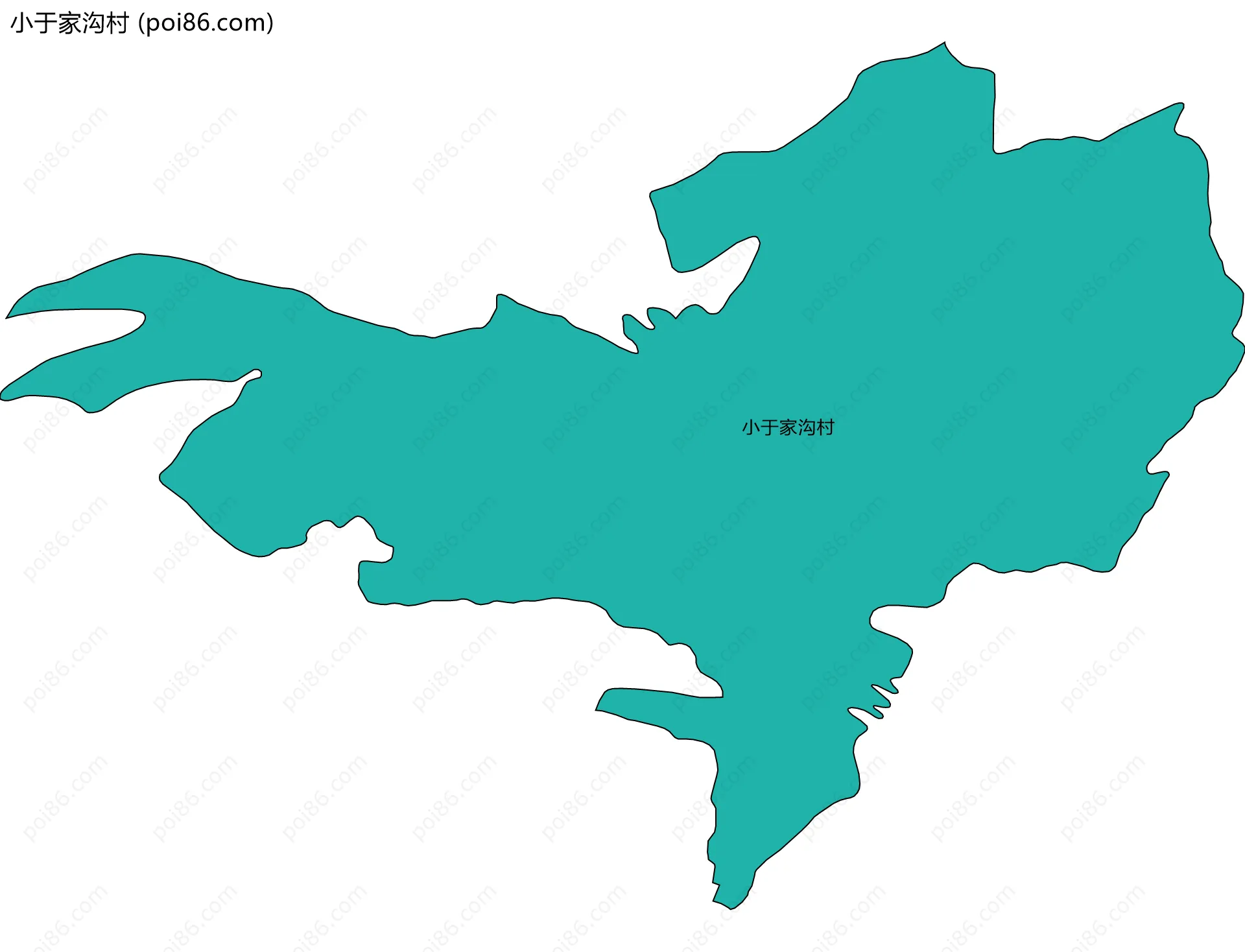 小于家沟村边界地图