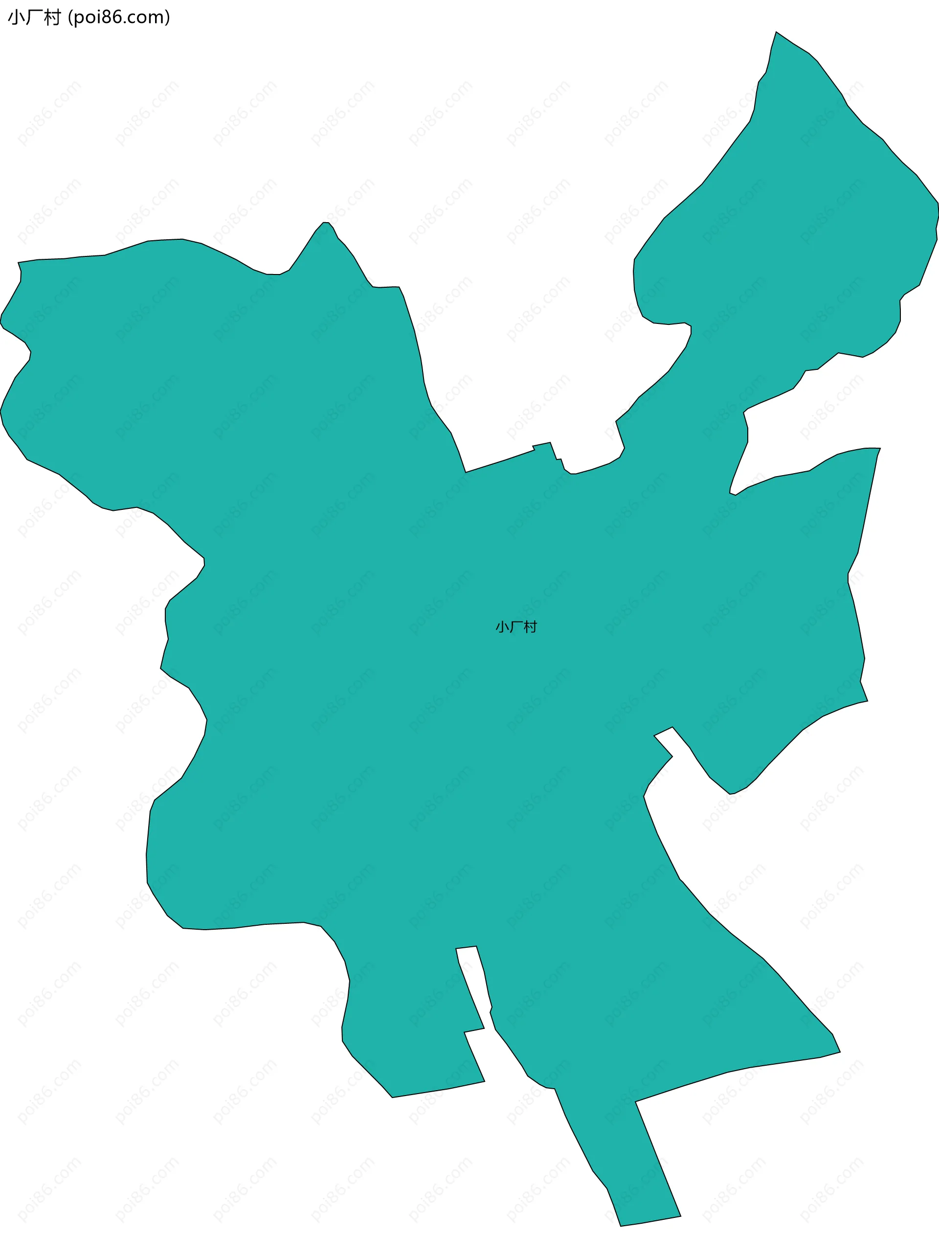 小厂村边界地图