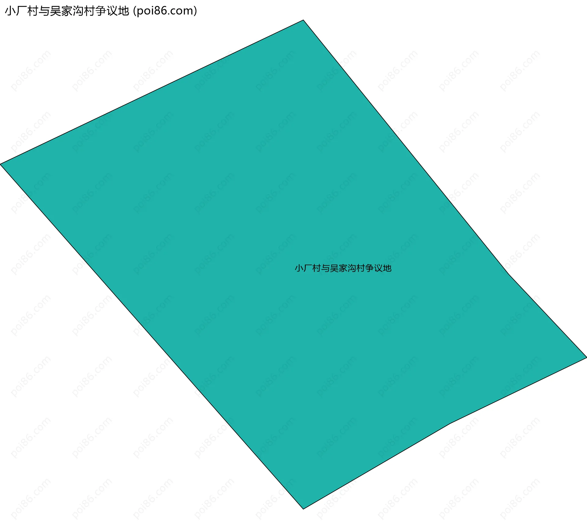 小厂村与吴家沟村争议地边界地图