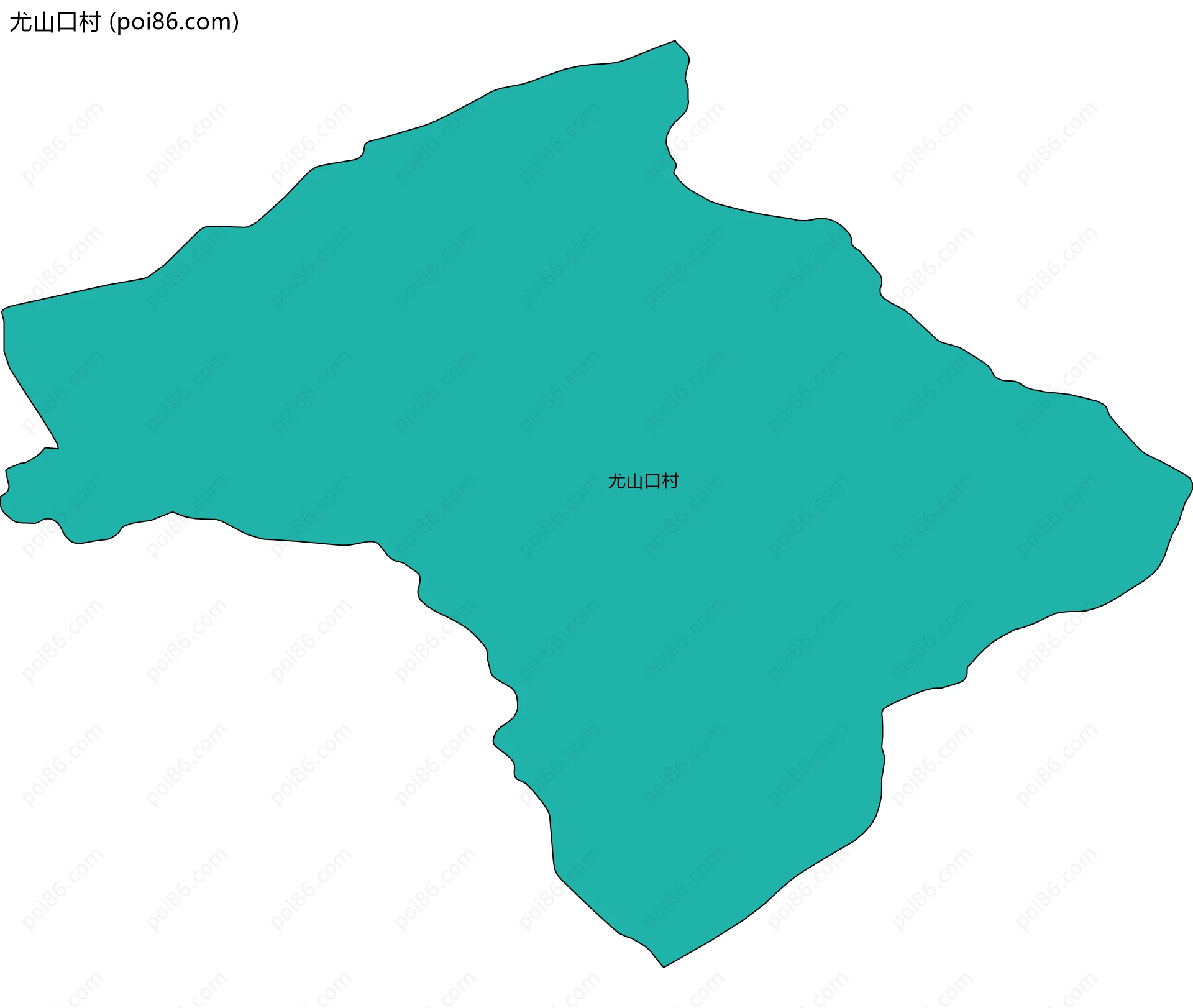 尤山口村边界地图